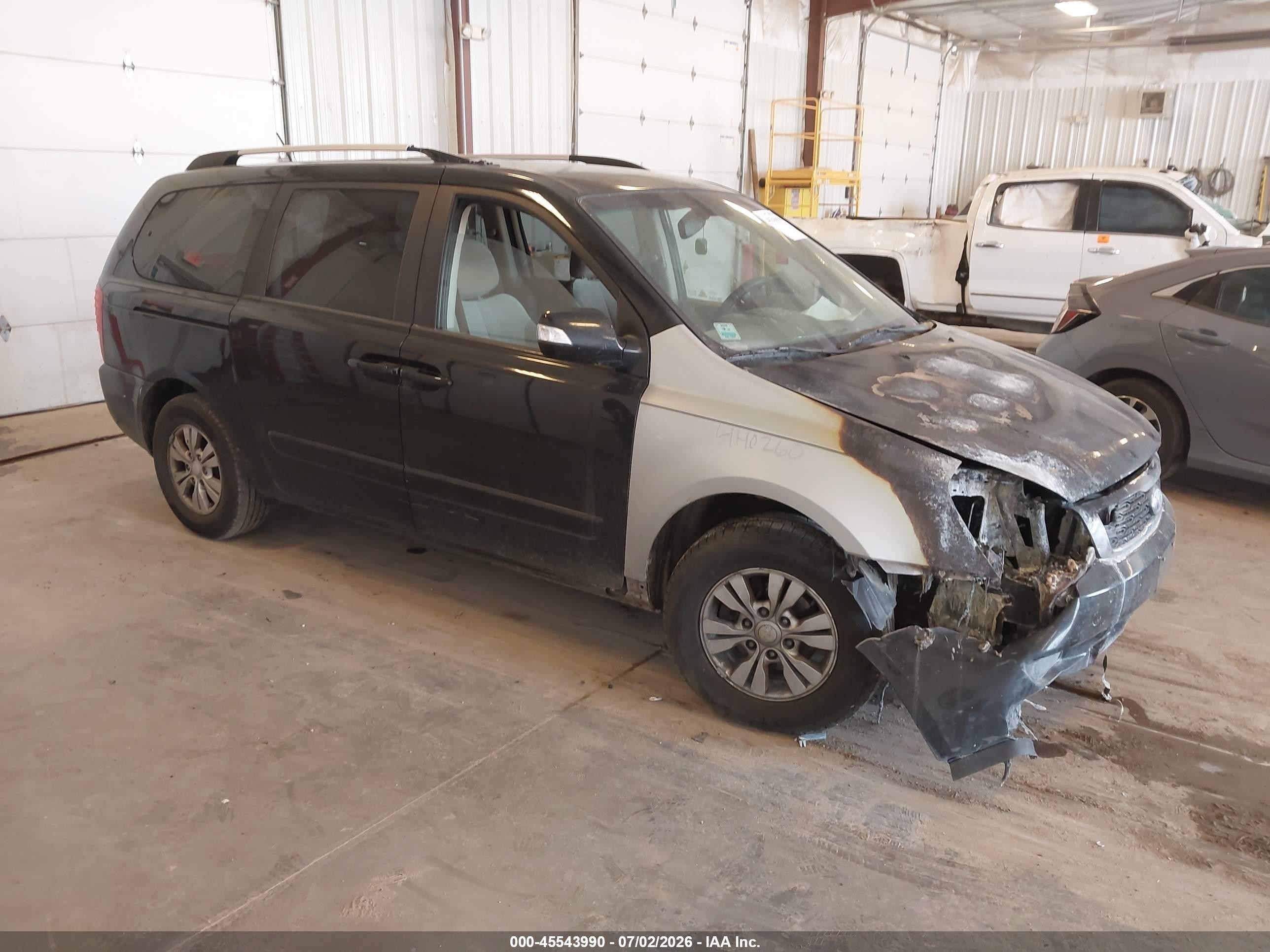 2012 Kia Sedona Lx Black vin: KNDMG4C74C6485693