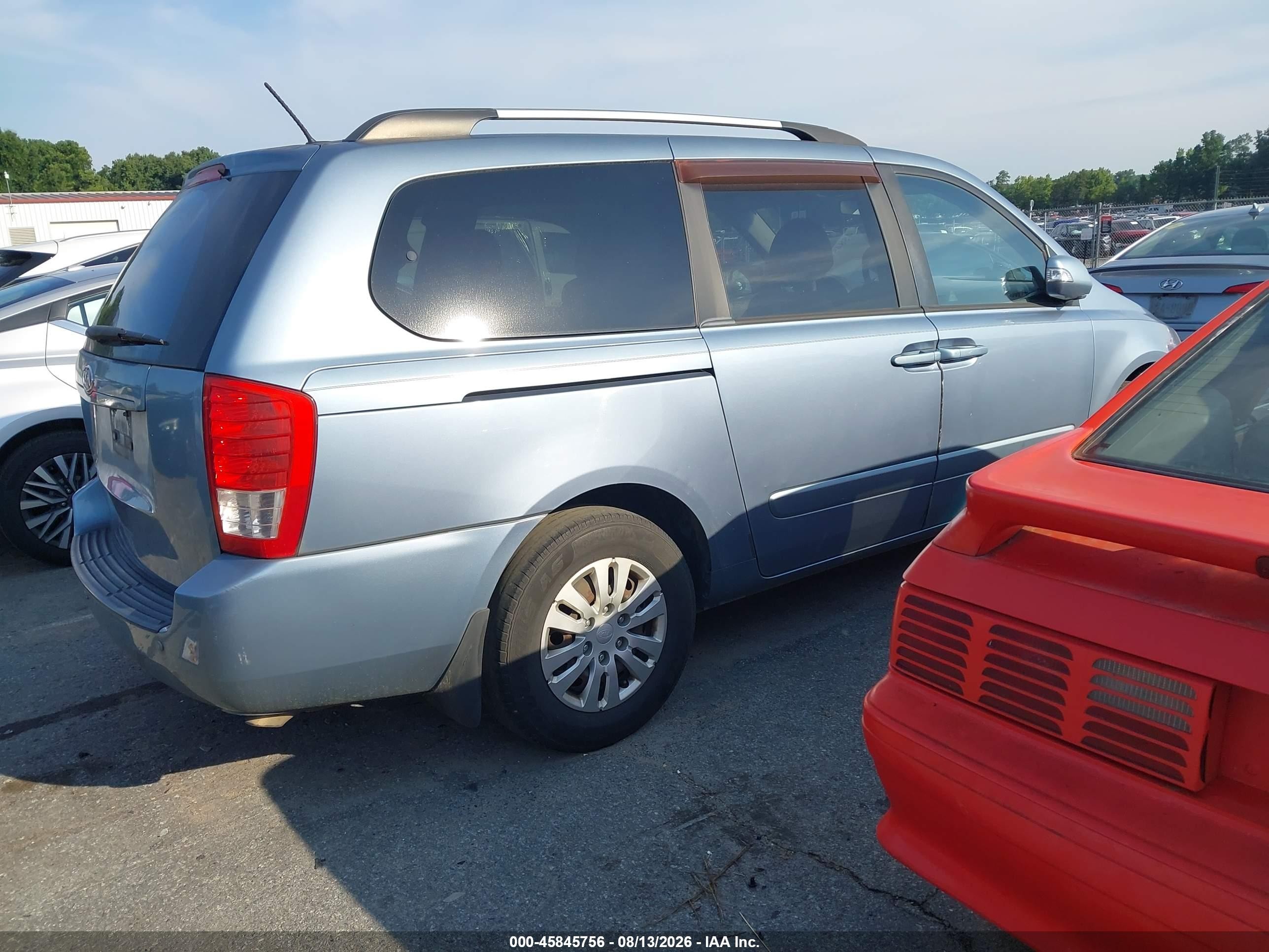 2012 Kia Sedona Lx Blue vin: KNDMG4C74C6491865
