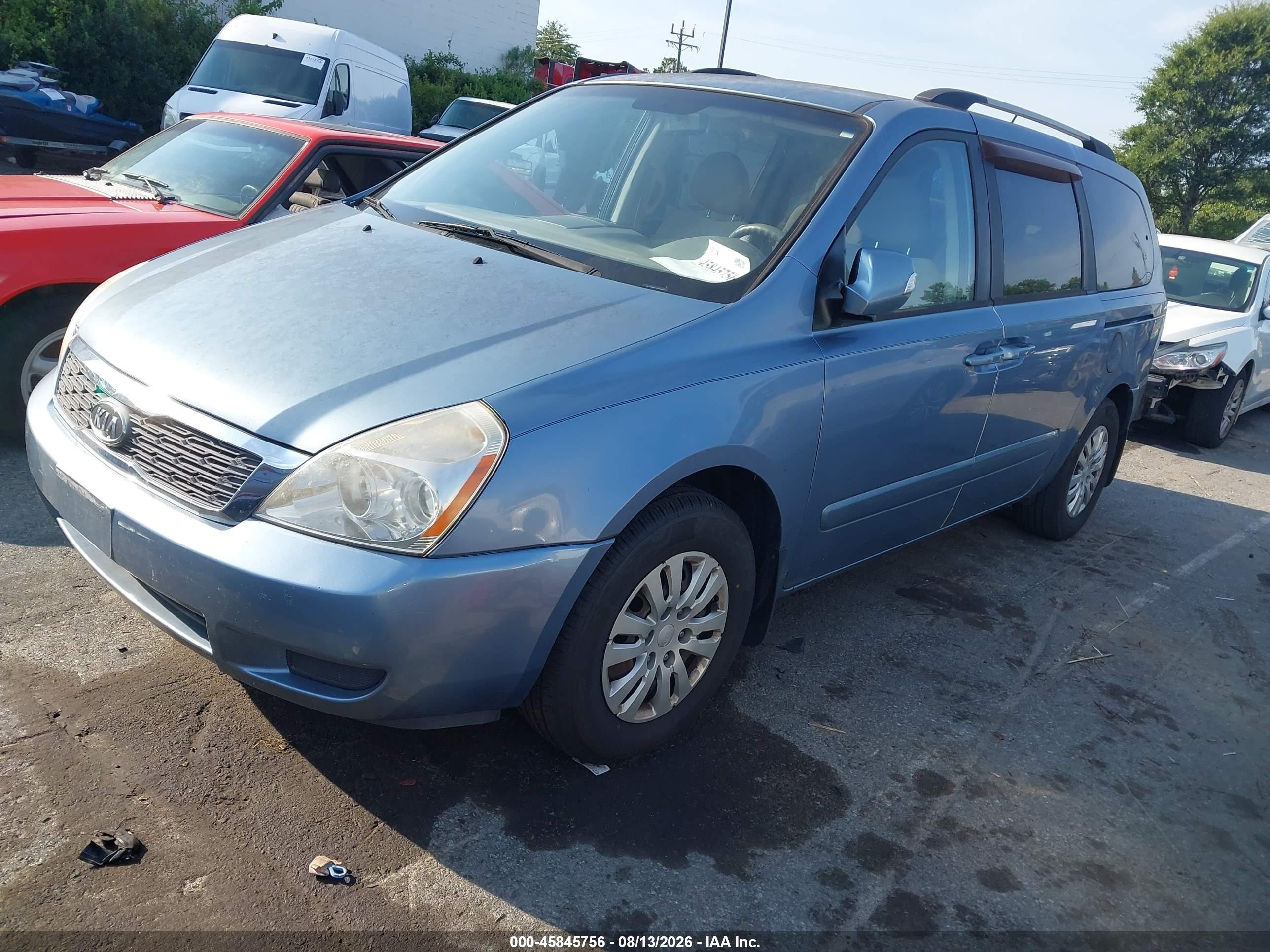 2012 Kia Sedona Lx Blue vin: KNDMG4C74C6491865