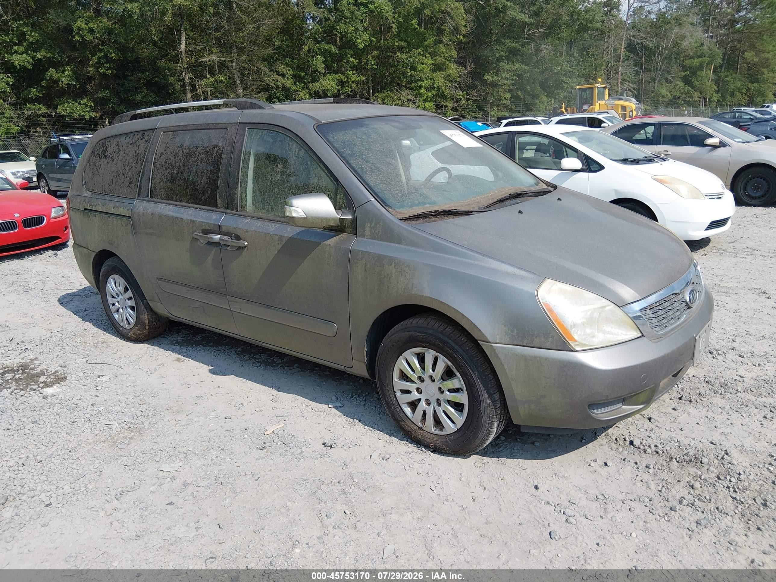 2011 Kia Sedona Lx Серый vin: KNDMG4C75B6401945