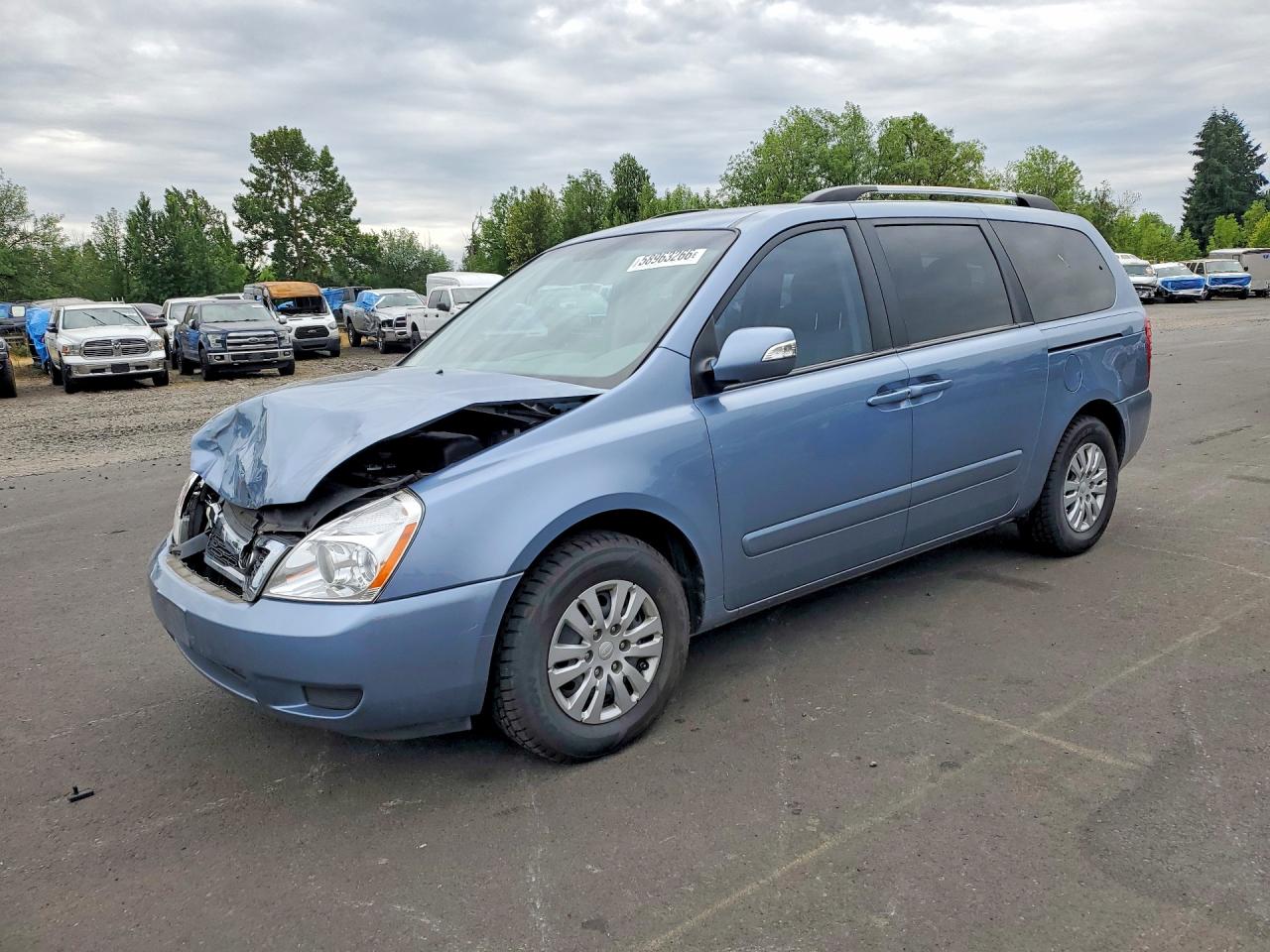 2012 Kia Sedona Lx Blue vin: KNDMG4C75C6463766