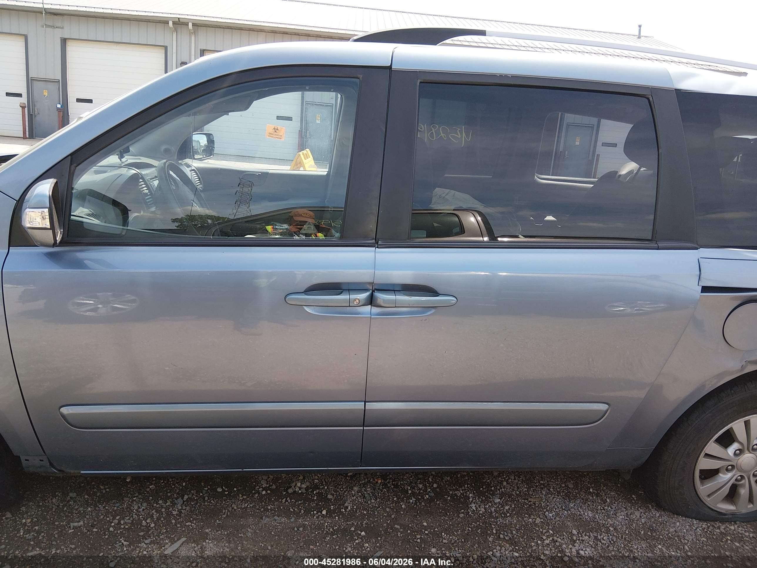 2012 Kia Sedona Lx Light Blue vin: KNDMG4C75C6499733
