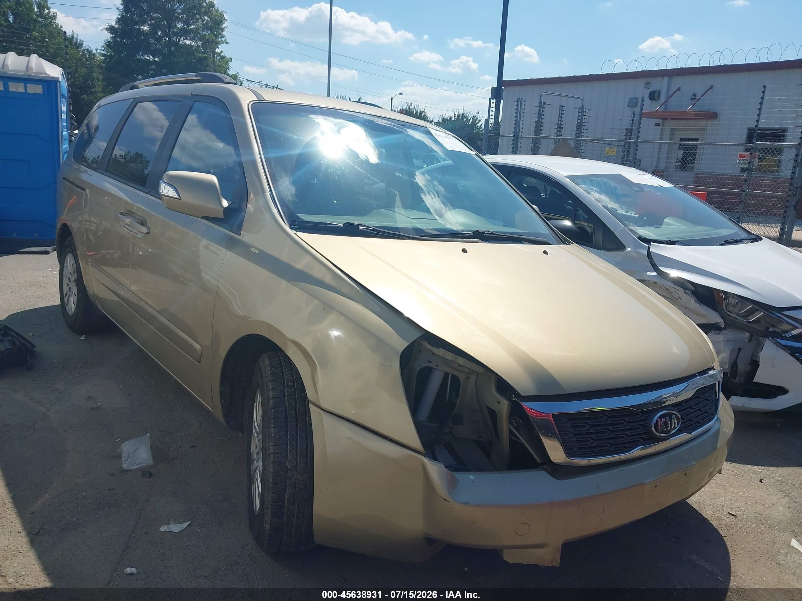 2011 Kia Sedona Lx Gold vin: KNDMG4C76B6366879