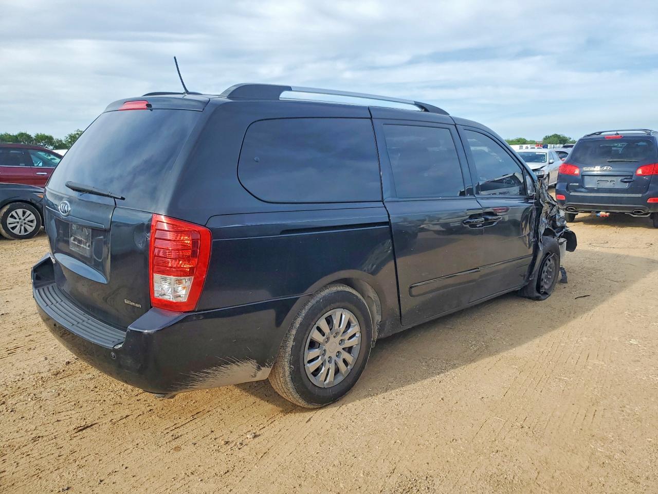 2012 Kia Sedona Lx Black vin: KNDMG4C76C6421333