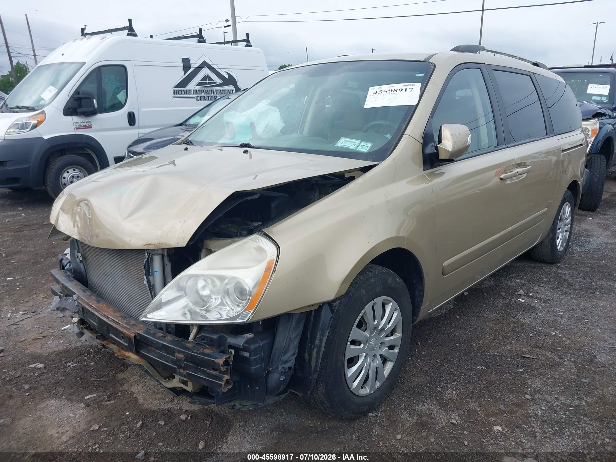 2012 Kia Sedona Lx Tan vin: KNDMG4C76C6426287