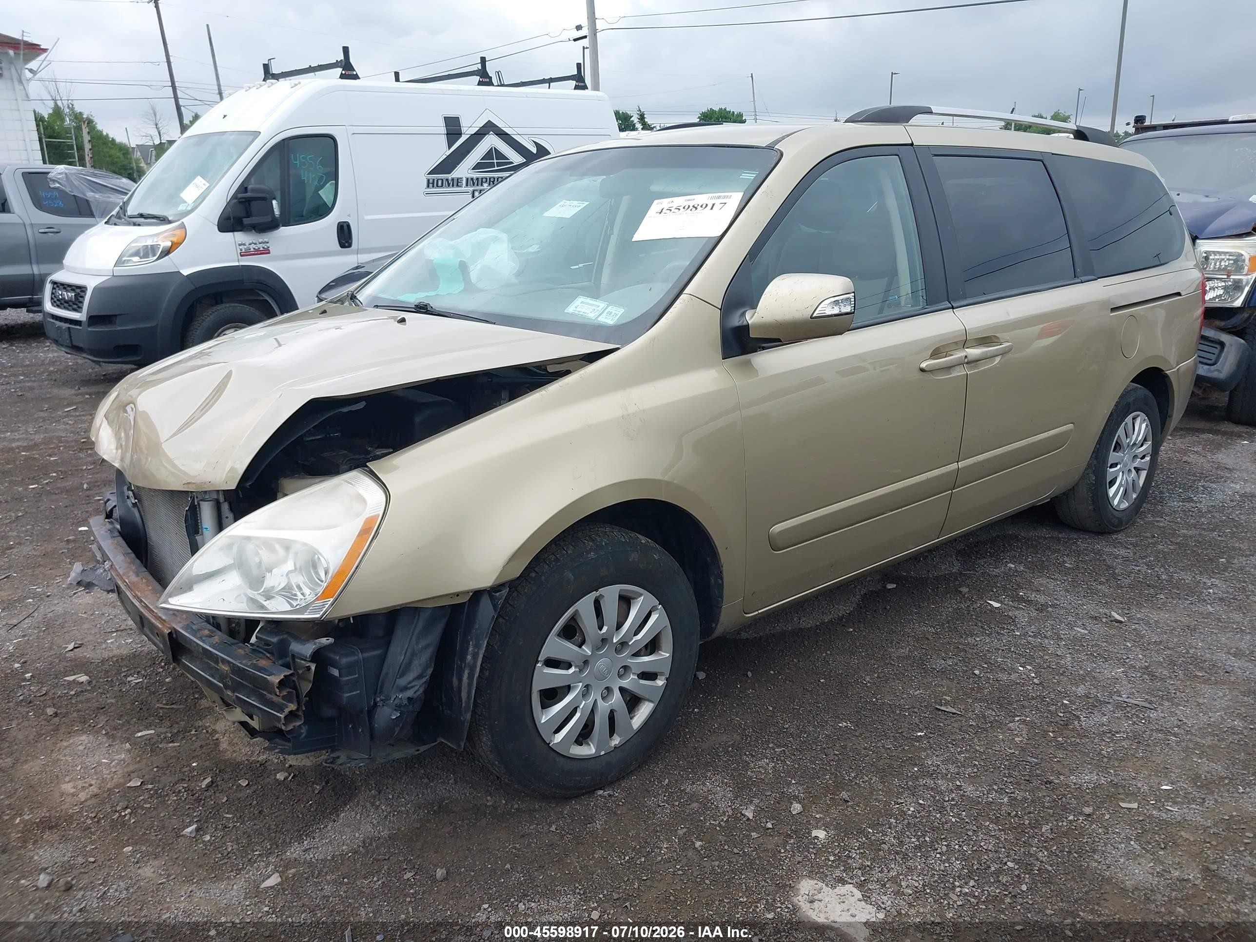 2012 Kia Sedona Lx Tan vin: KNDMG4C76C6426287