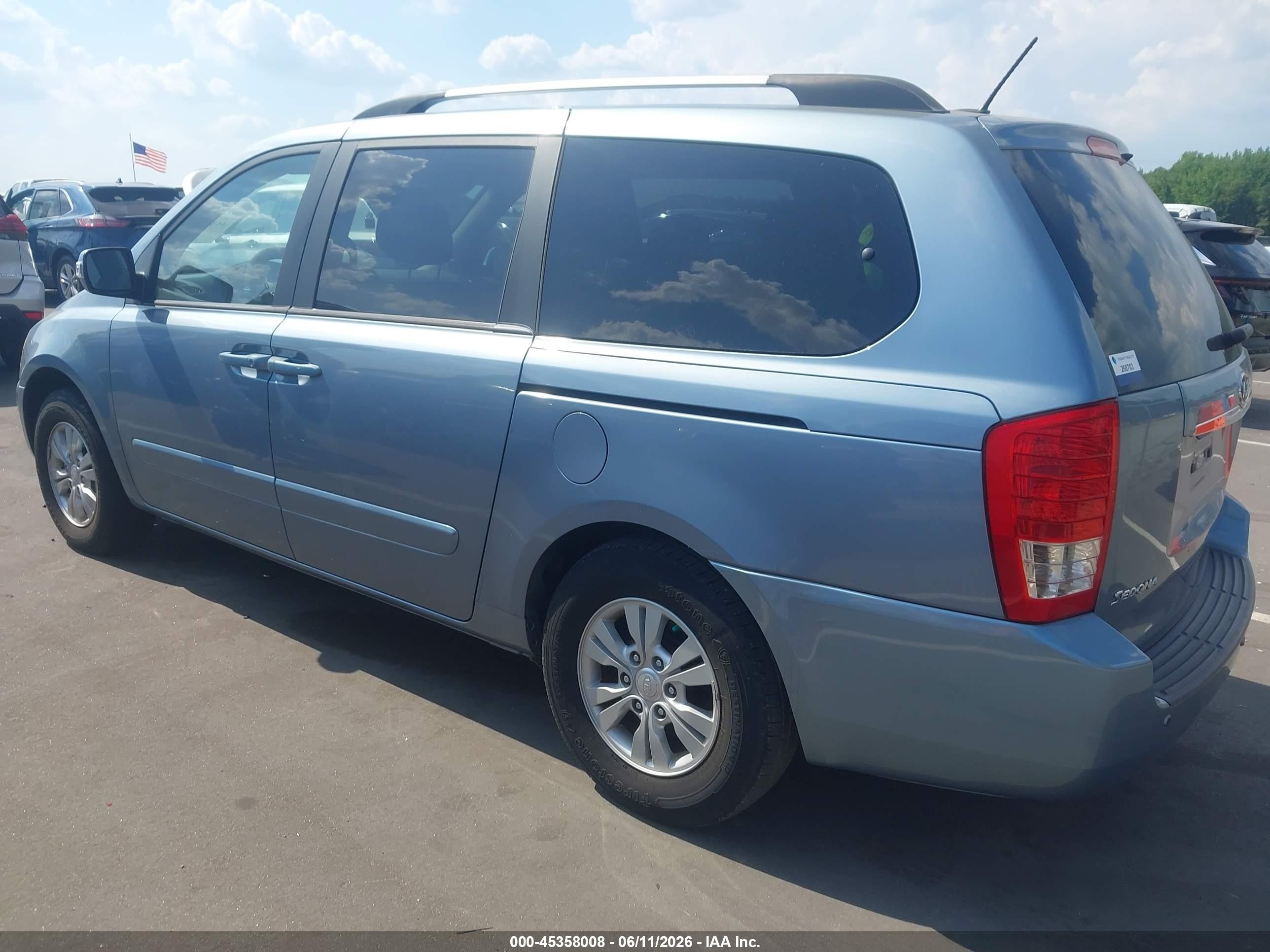 2012 Kia Sedona Lx Light Blue vin: KNDMG4C76C6439735
