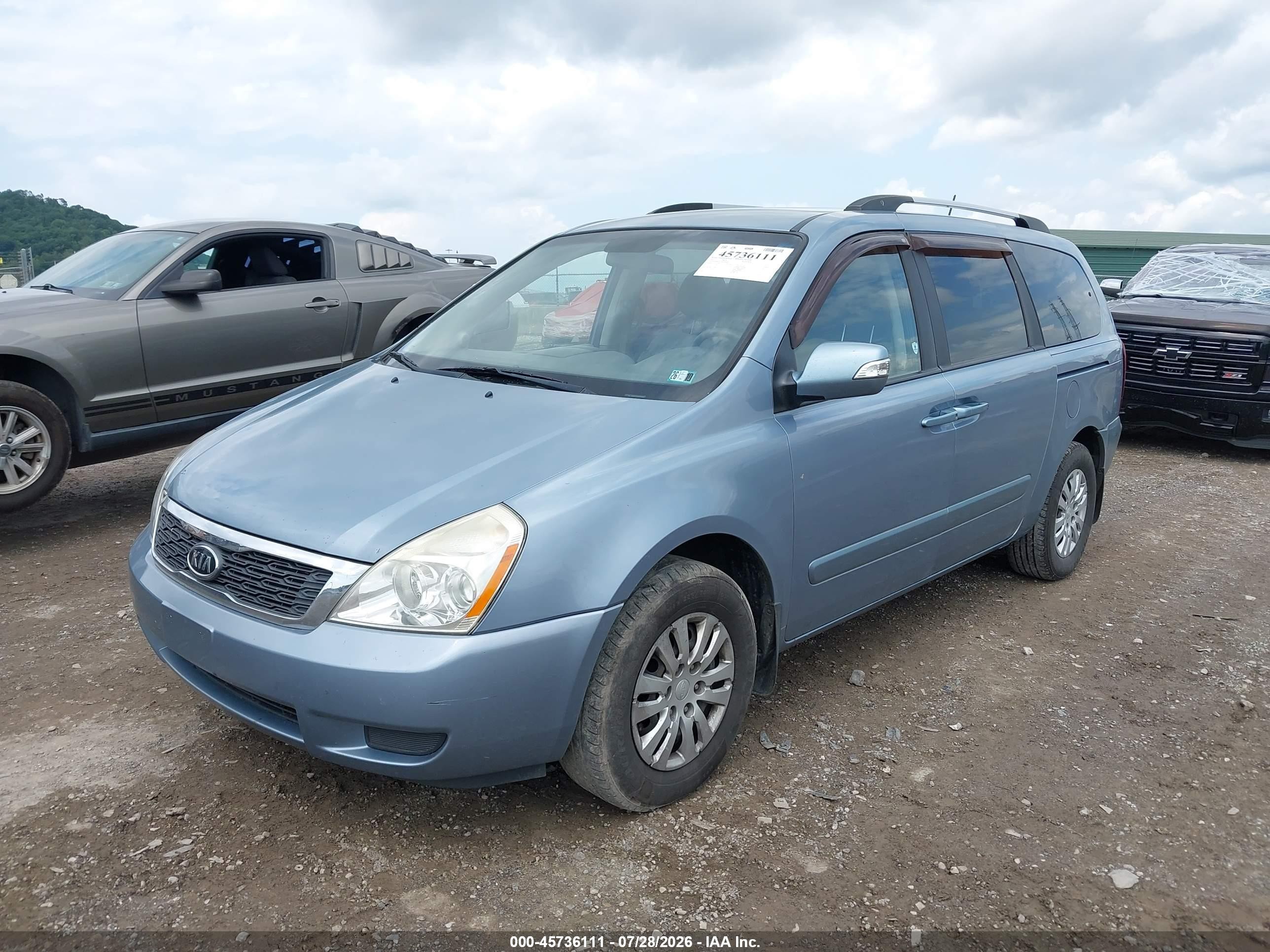 2012 Kia Sedona Lx Light Blue vin: KNDMG4C76C6502803