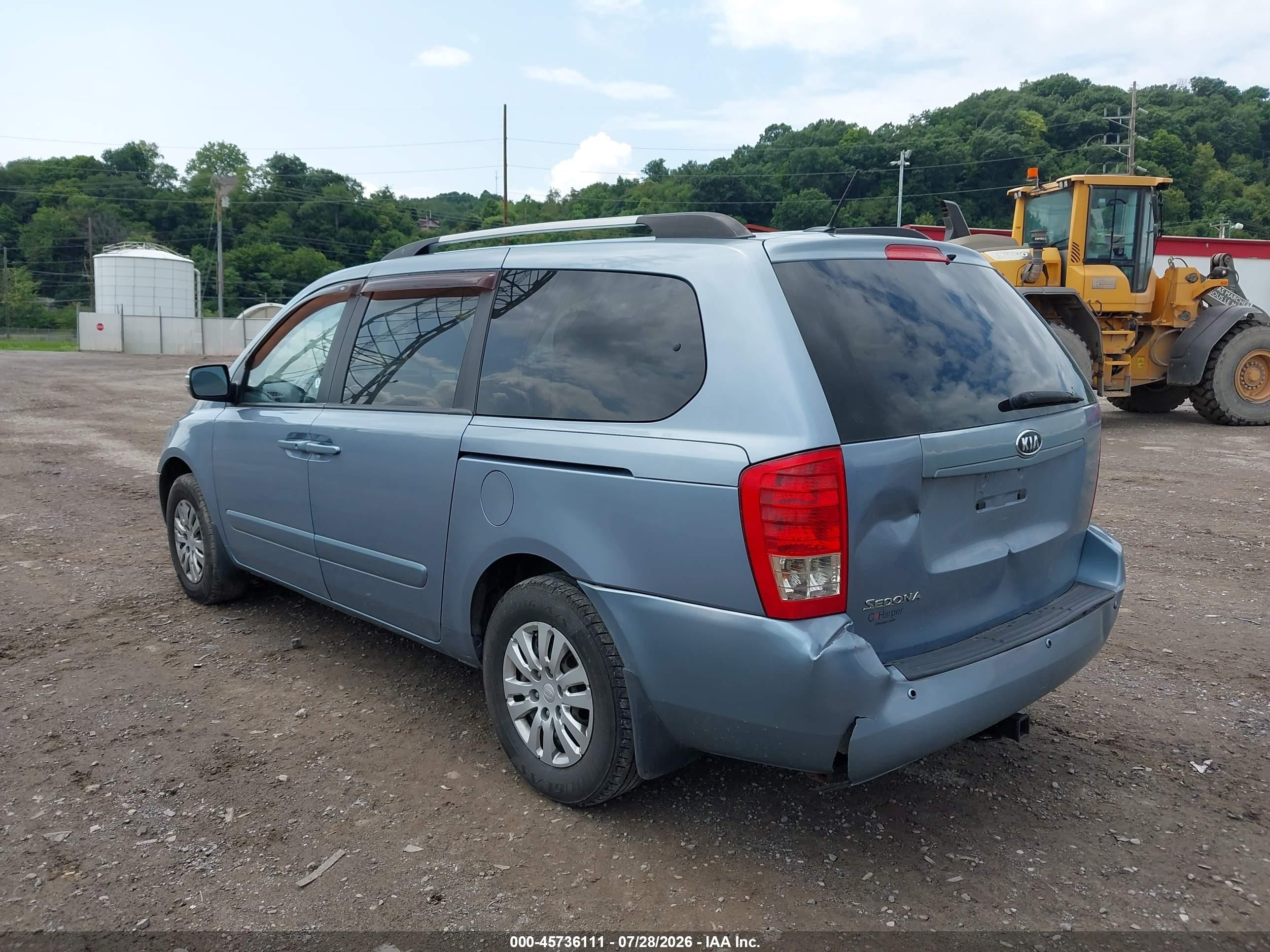 2012 Kia Sedona Lx Light Blue vin: KNDMG4C76C6502803