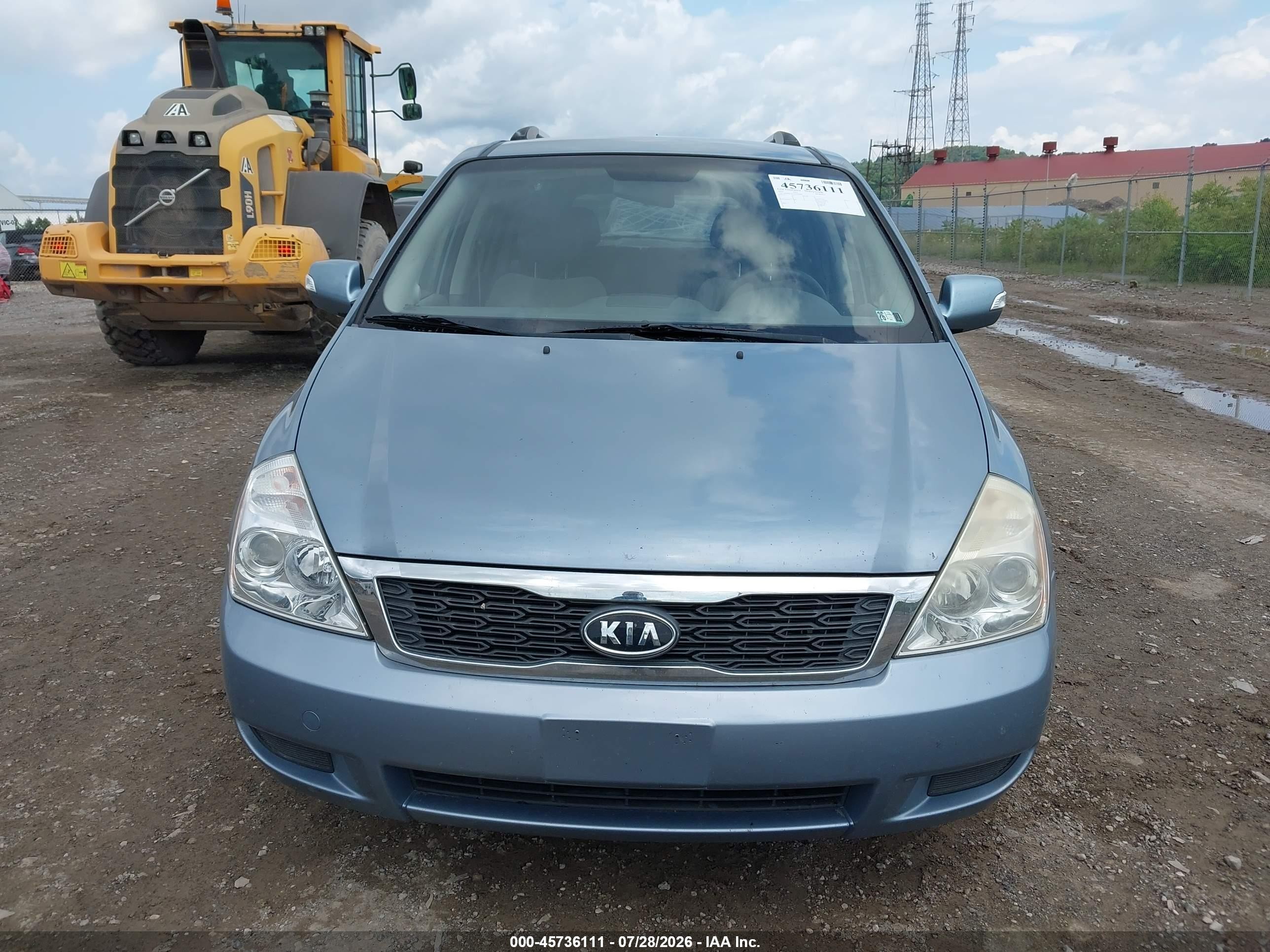 2012 Kia Sedona Lx Light Blue vin: KNDMG4C76C6502803