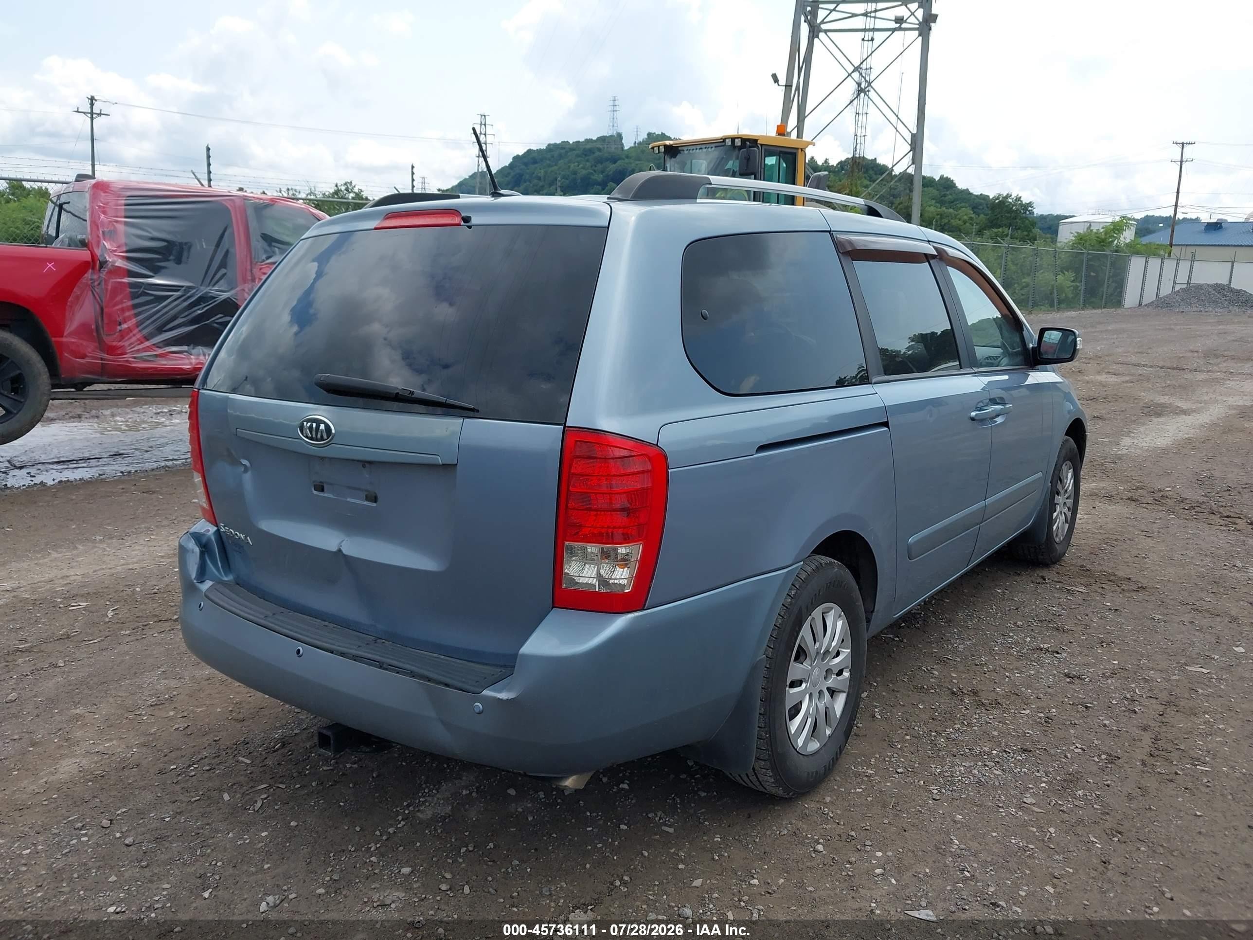 2012 Kia Sedona Lx Light Blue vin: KNDMG4C76C6502803