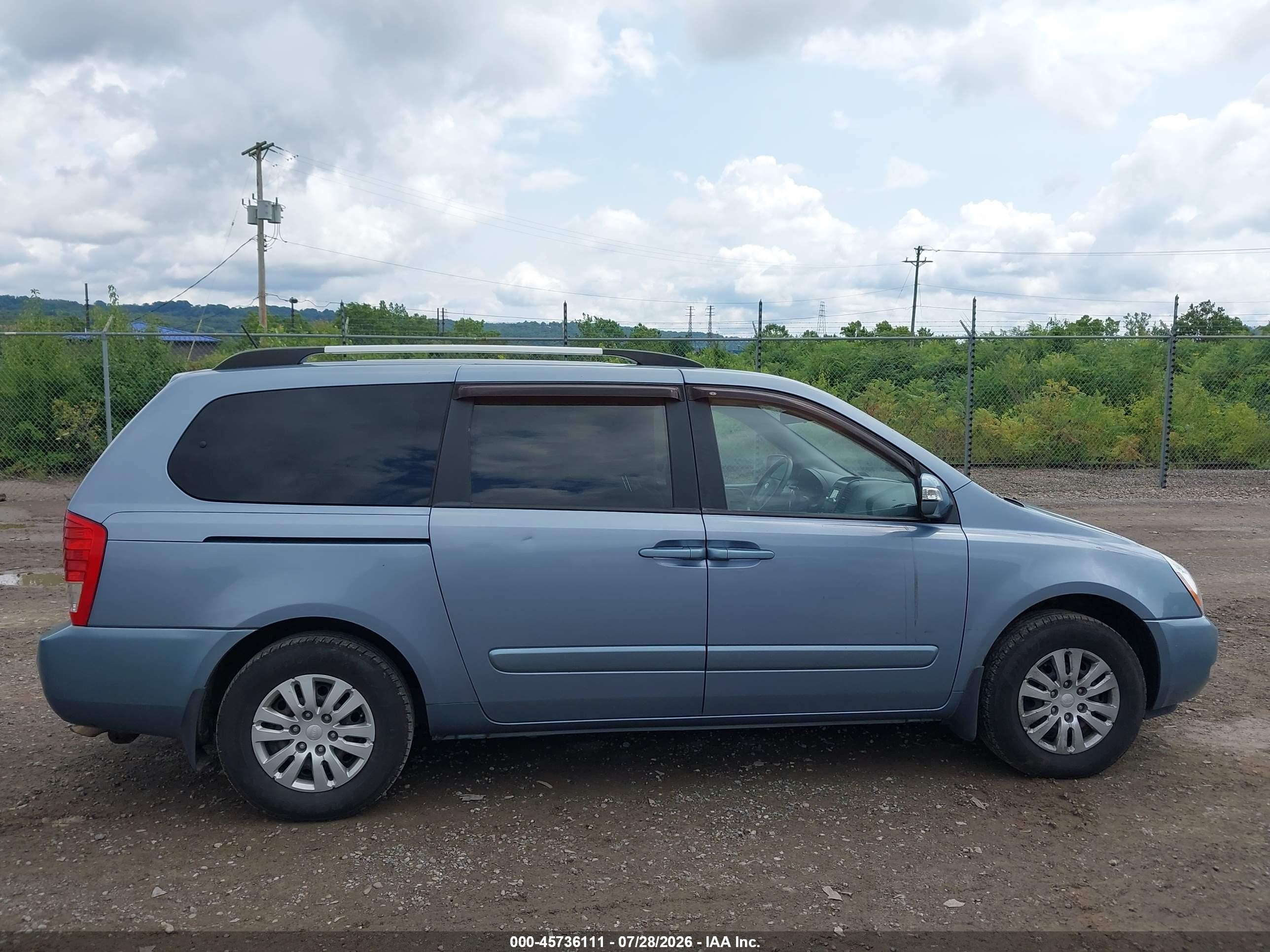 2012 Kia Sedona Lx Light Blue vin: KNDMG4C76C6502803