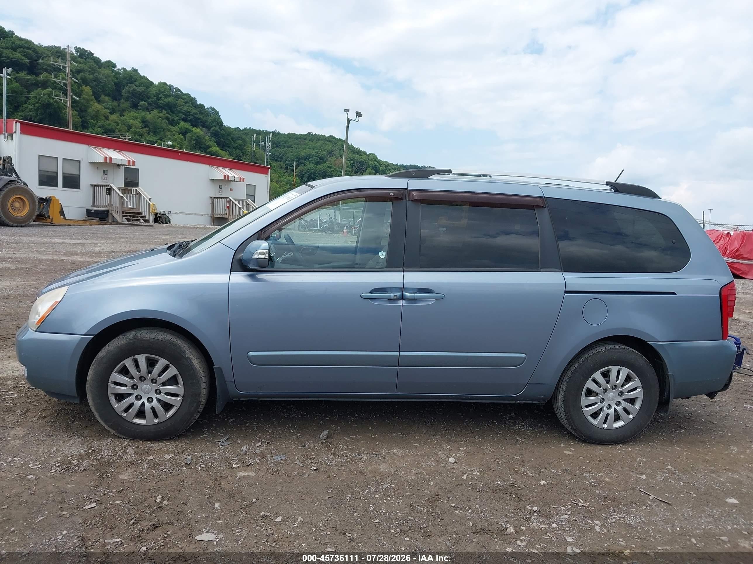 2012 Kia Sedona Lx Light Blue vin: KNDMG4C76C6502803