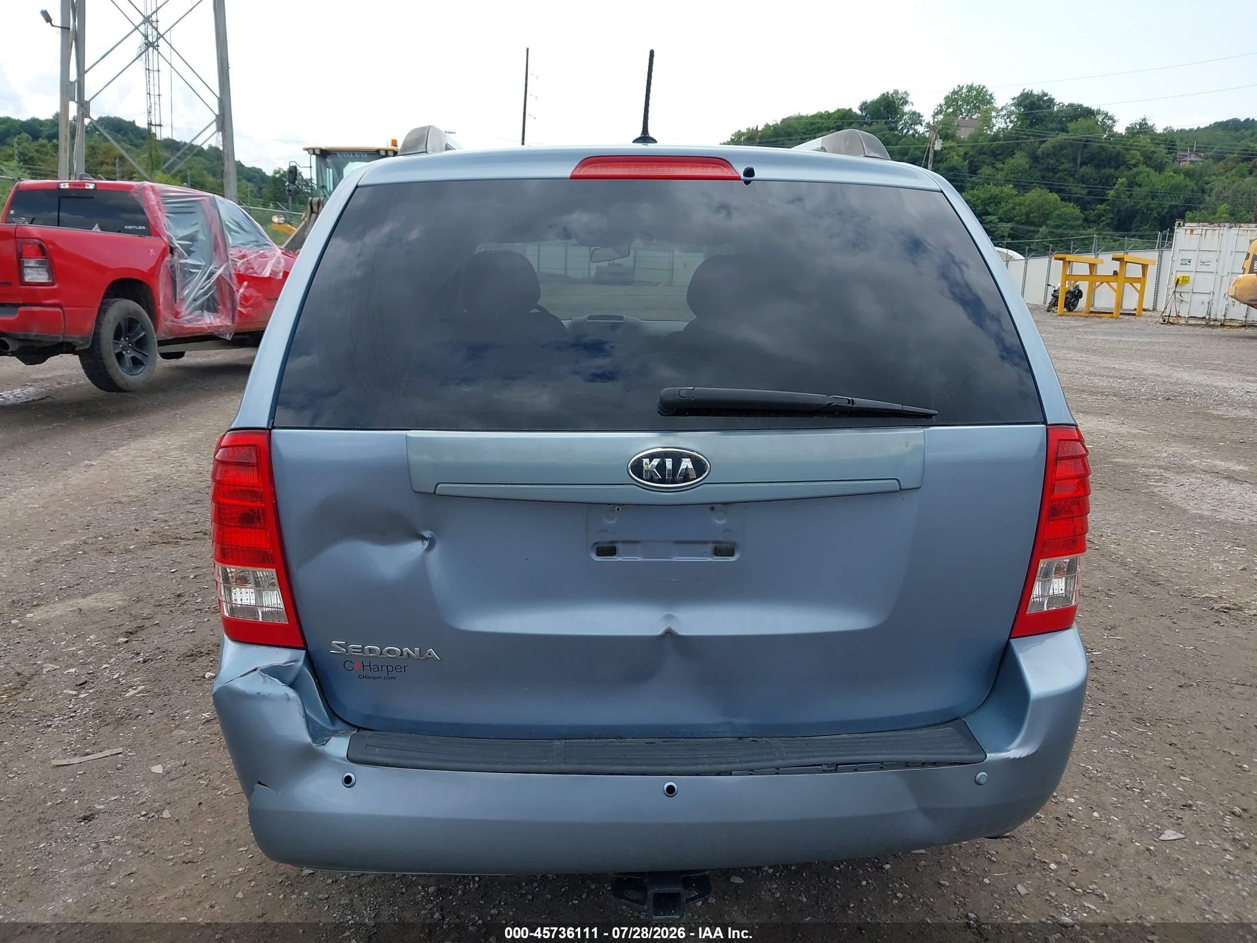 2012 Kia Sedona Lx Light Blue vin: KNDMG4C76C6502803