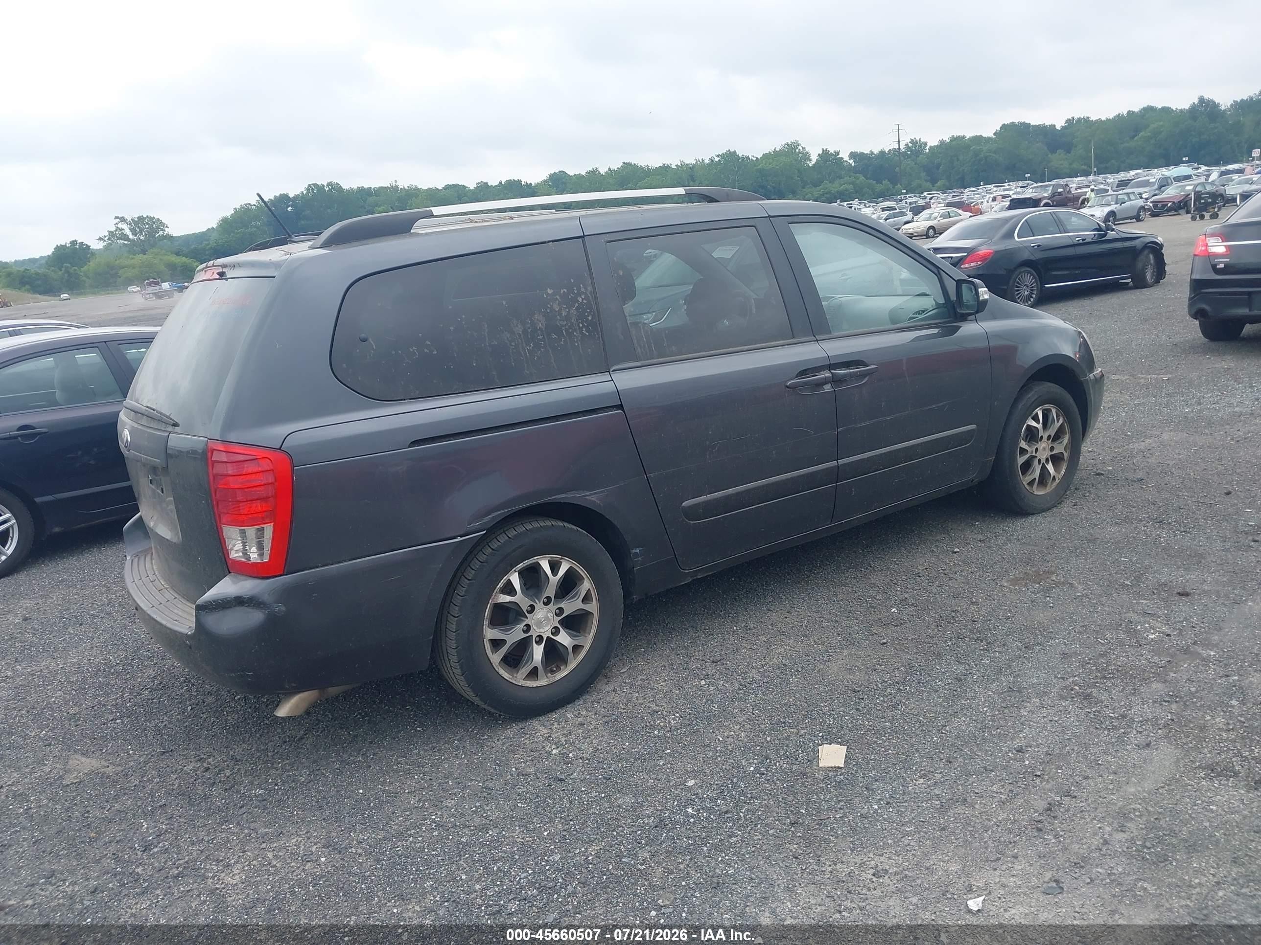 2014 Kia Sedona Lx Black vin: KNDMG4C76E6538834