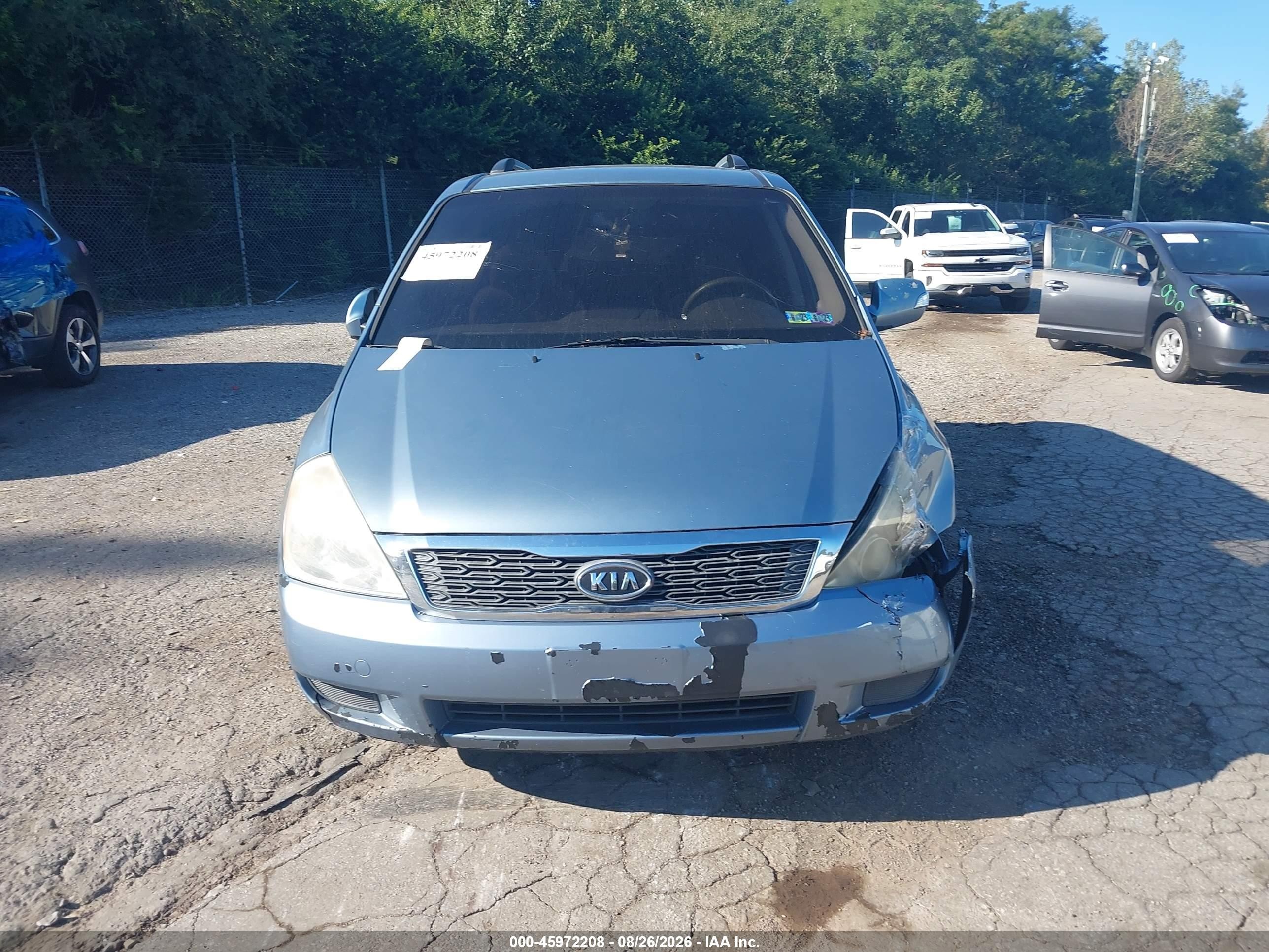2012 Kia Sedona Lx Light Blue vin: KNDMG4C77C6432664