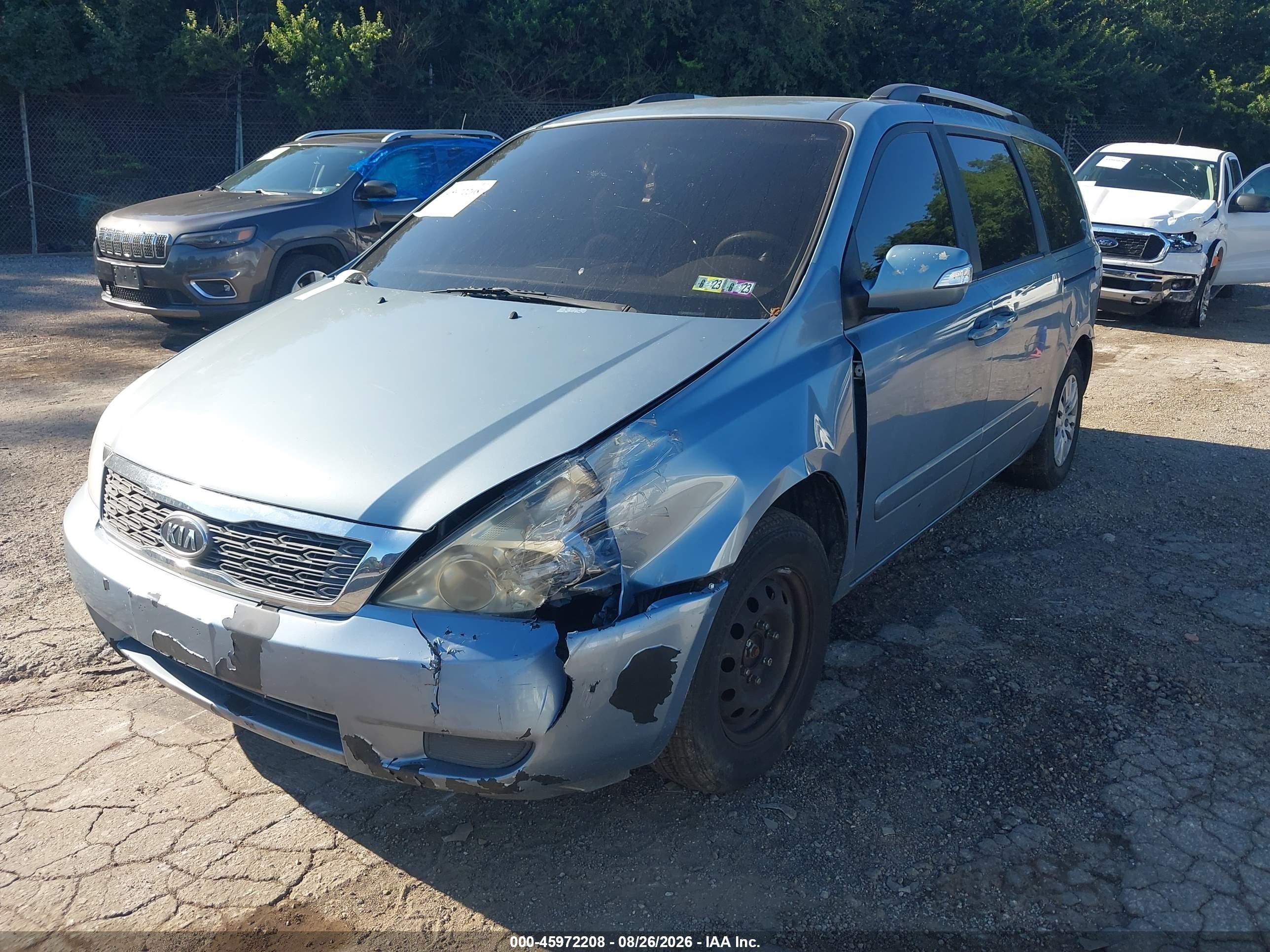 2012 Kia Sedona Lx Light Blue vin: KNDMG4C77C6432664