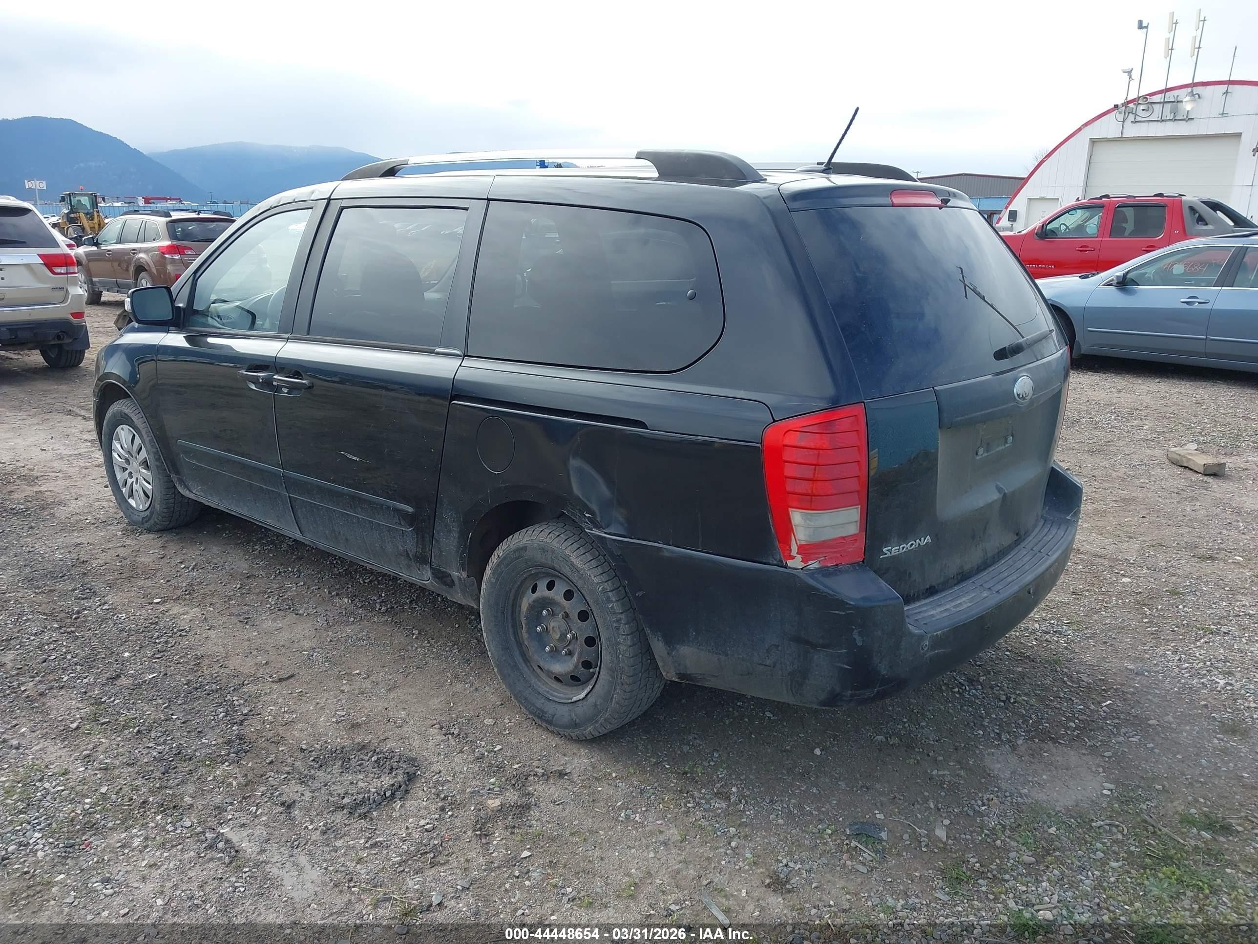 2014 Kia Sedona Lx Black vin: KNDMG4C77E6577478