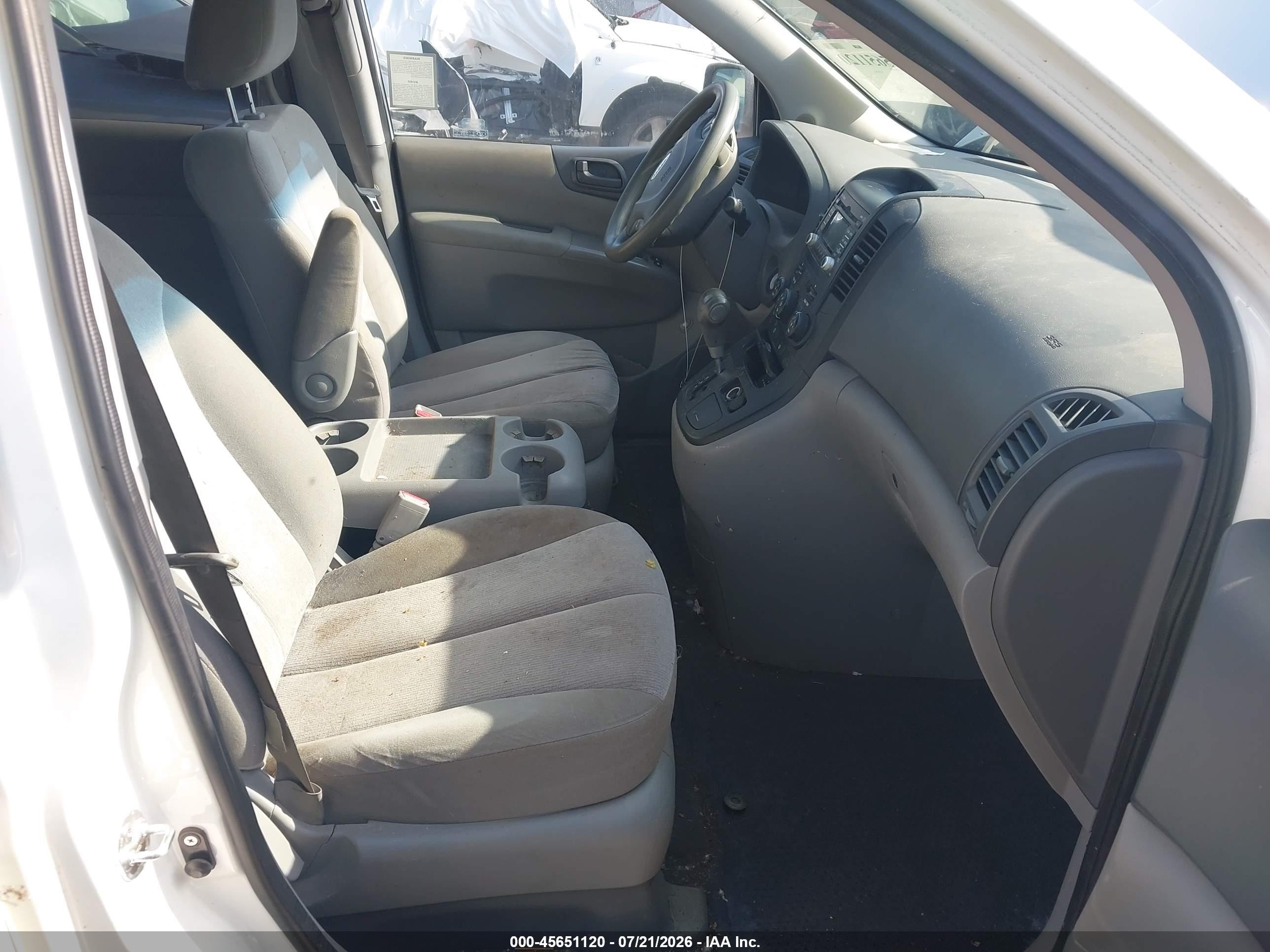 2012 Kia Sedona Lx White vin: KNDMG4C78C6441082