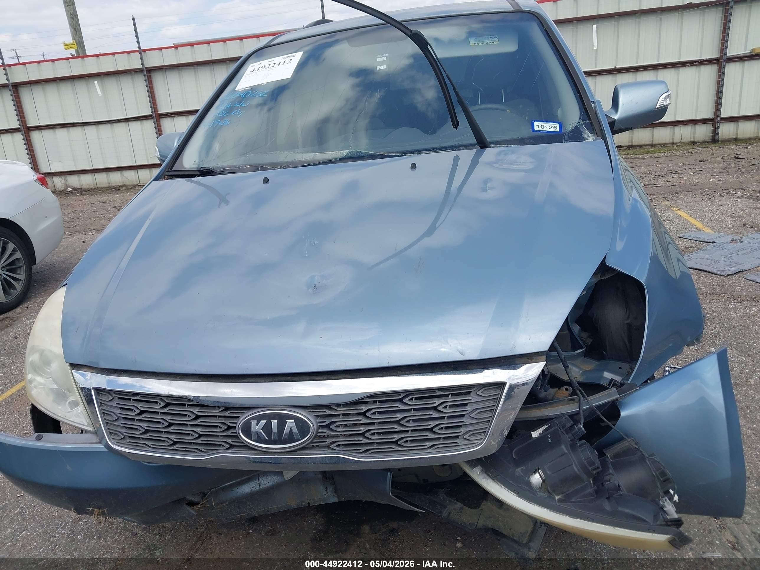 2012 Kia Sedona Lx Blue vin: KNDMG4C78C6463227