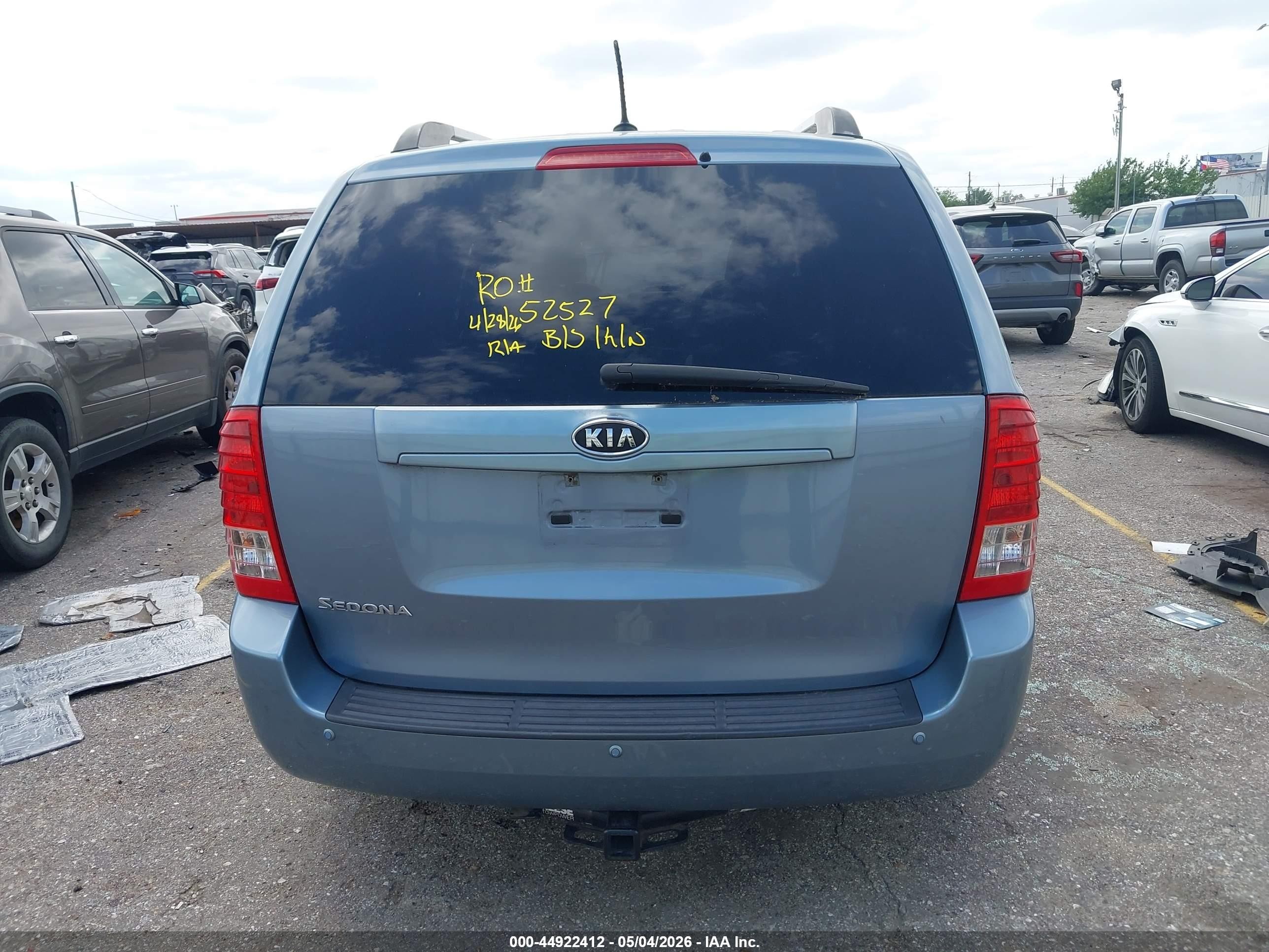 2012 Kia Sedona Lx Blue vin: KNDMG4C78C6463227