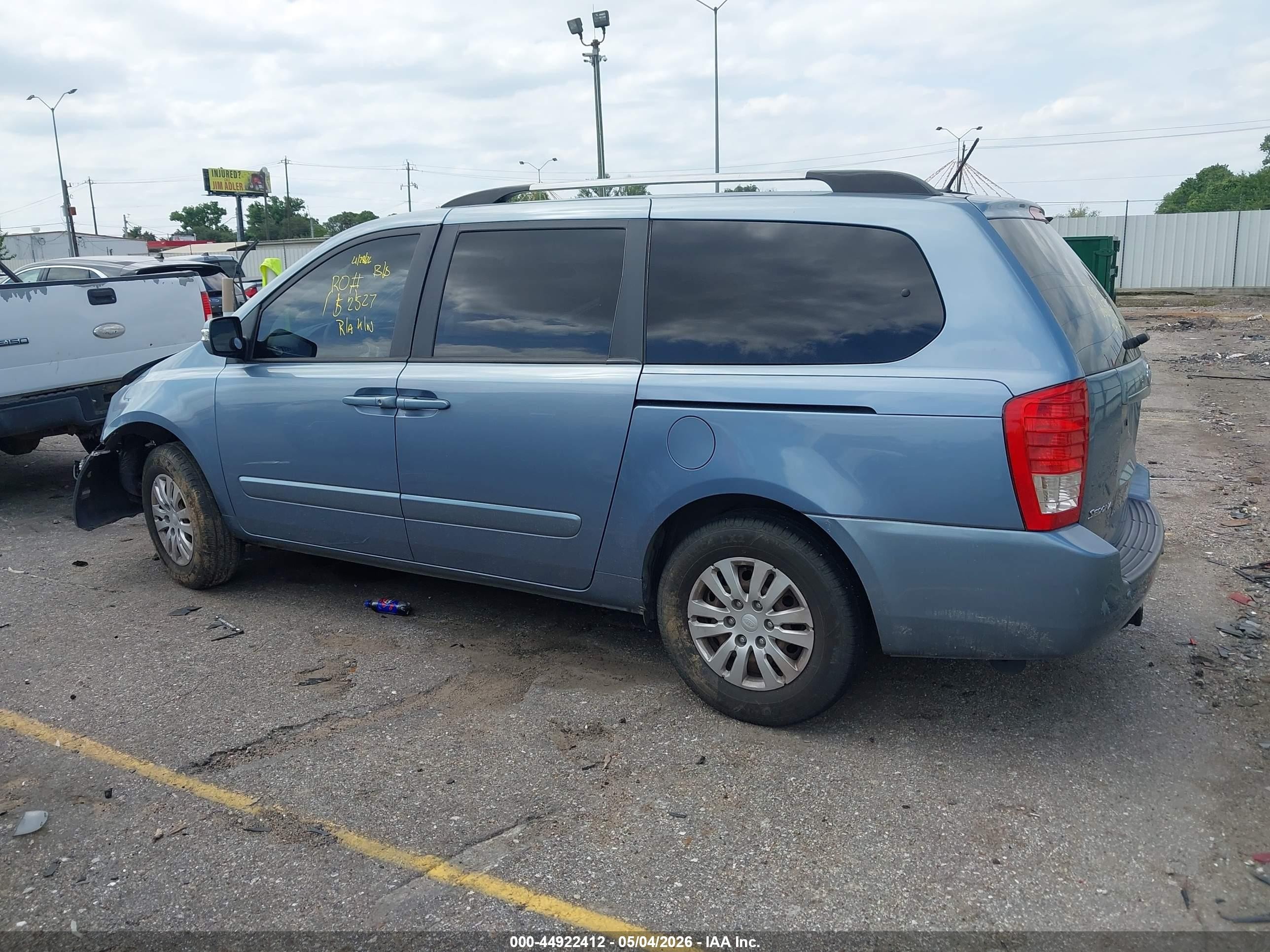 2012 Kia Sedona Lx Blue vin: KNDMG4C78C6463227
