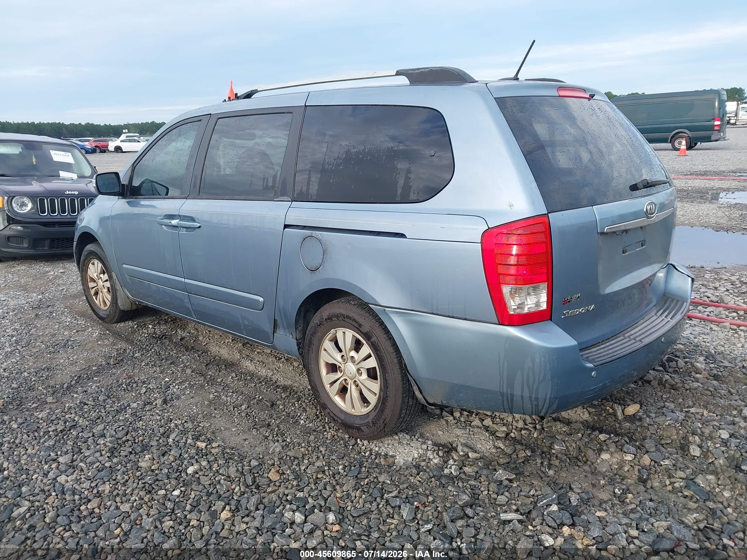 2012 Kia Sedona Lx Light Blue vin: KNDMG4C78C6465544
