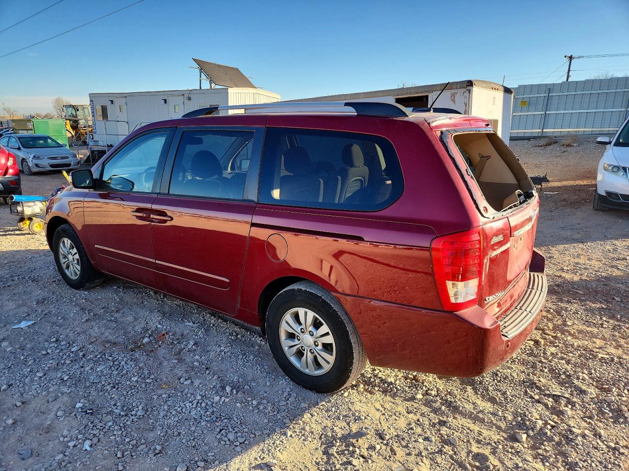 2012 Kia Sedona Lx Maroon vin: KNDMG4C78C6502995