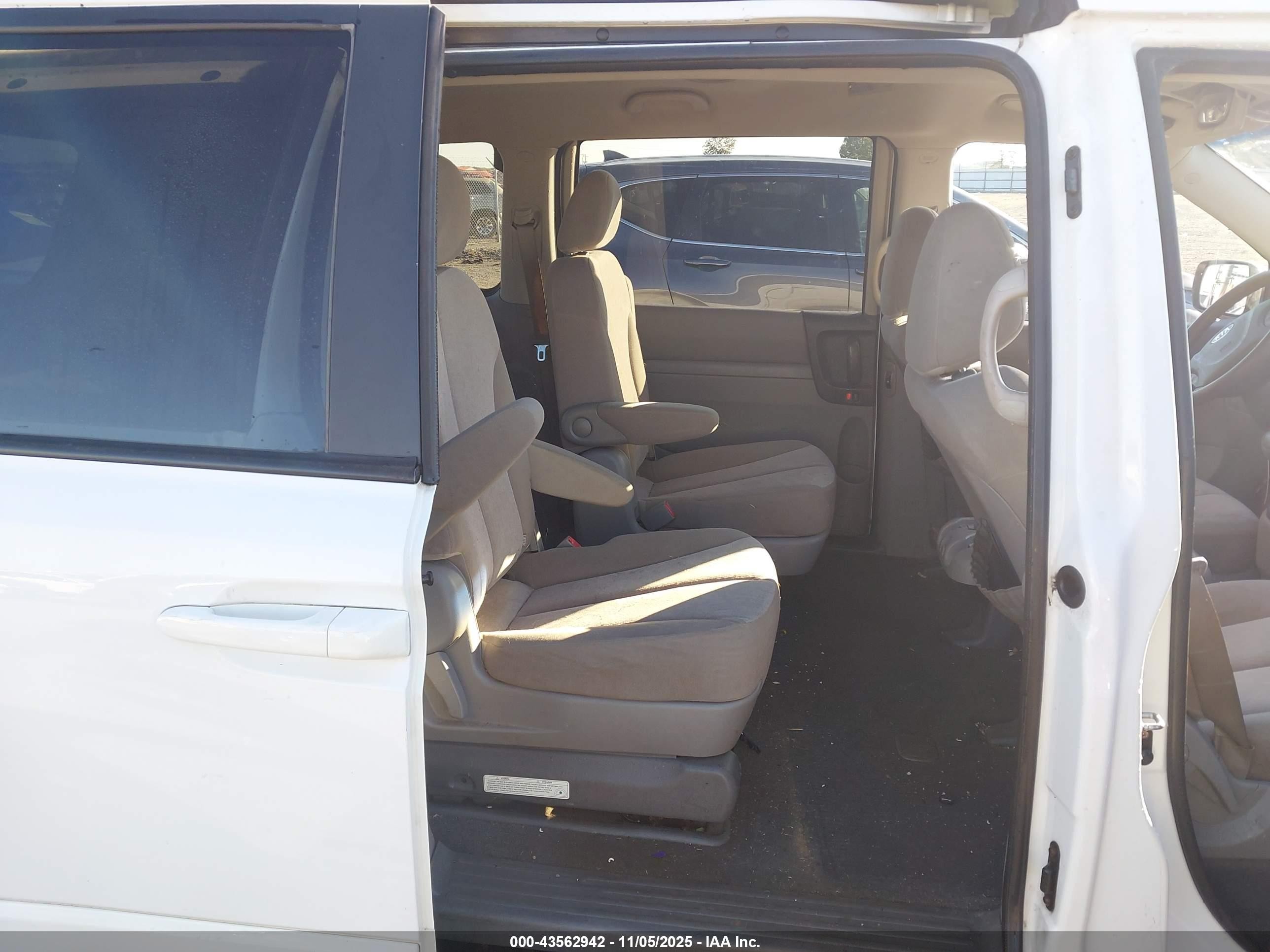2012 Kia Sedona Lx White vin: KNDMG4C79C6417261