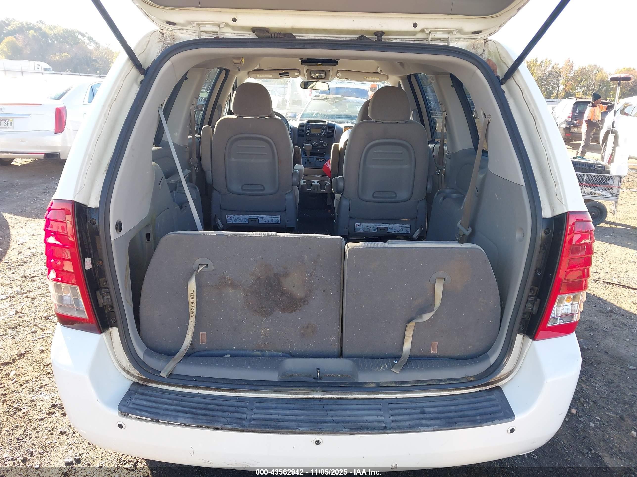 2012 Kia Sedona Lx White vin: KNDMG4C79C6417261