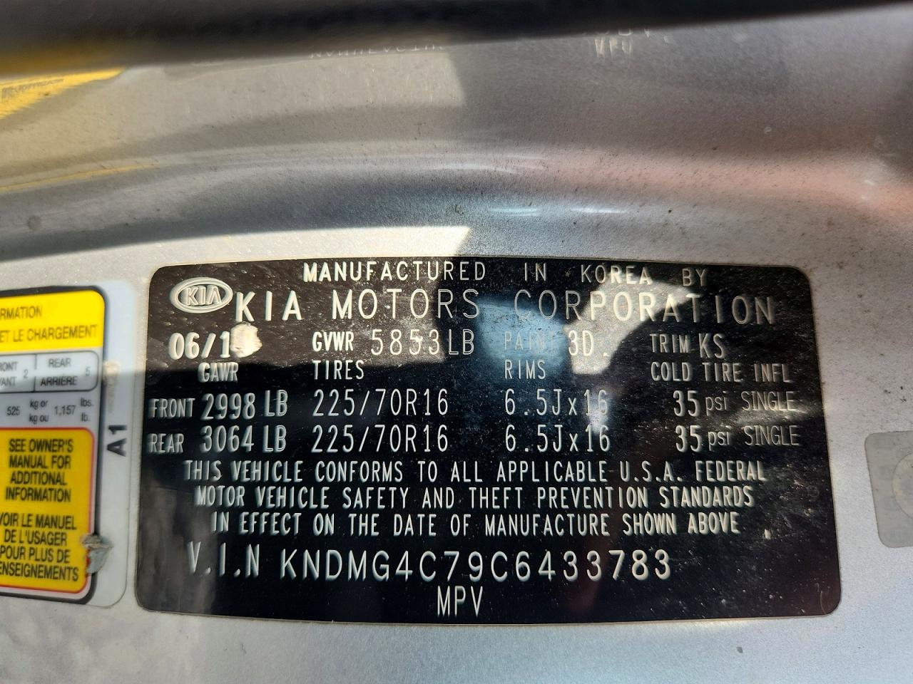2012 Kia Sedona Lx Silver vin: KNDMG4C79C6433783