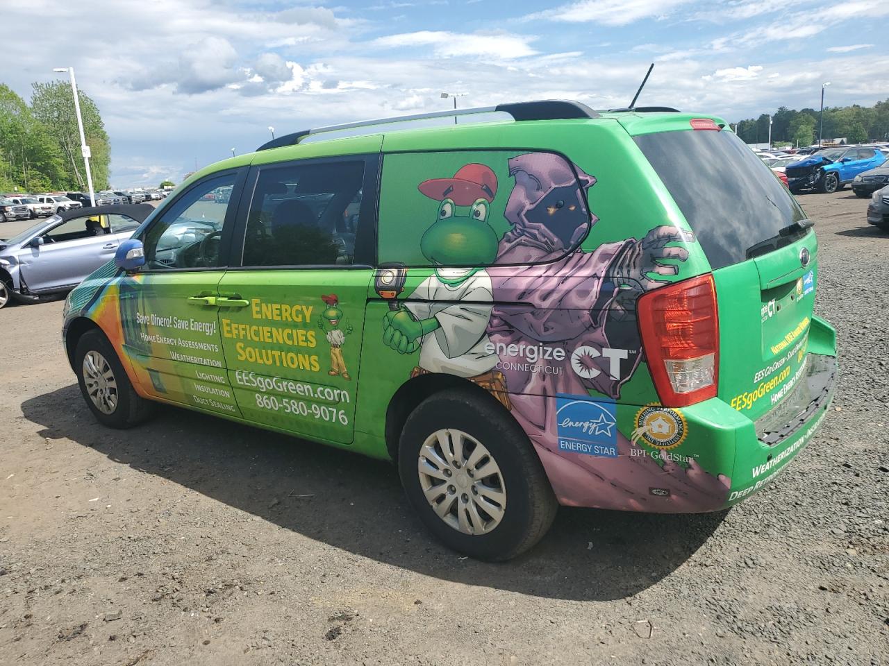 2012 Kia Sedona Lx Green vin: KNDMG4C79C6459056