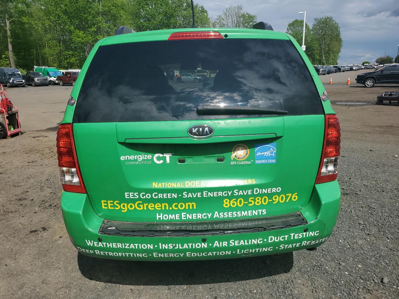 2012 Kia Sedona Lx Green vin: KNDMG4C79C6459056