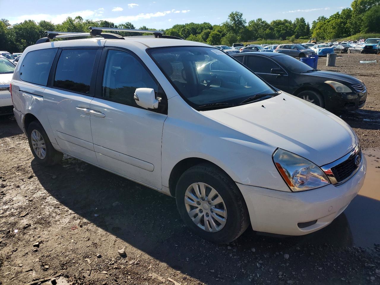 2012 Kia Sedona Lx White vin: KNDMG4C79C6479369