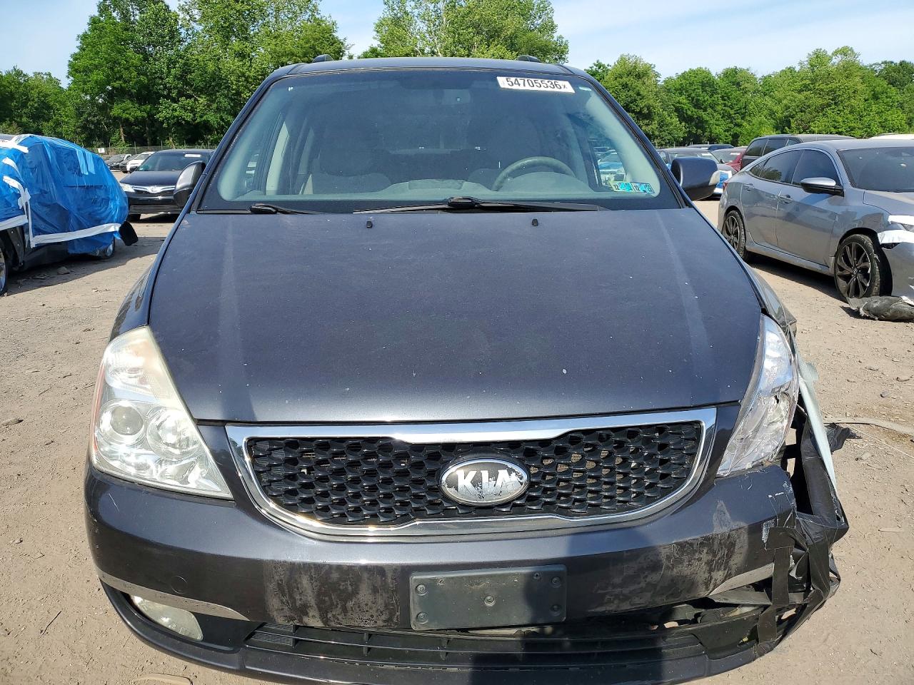2014 Kia Sedona Lx Gray vin: KNDMG4C79E6553103