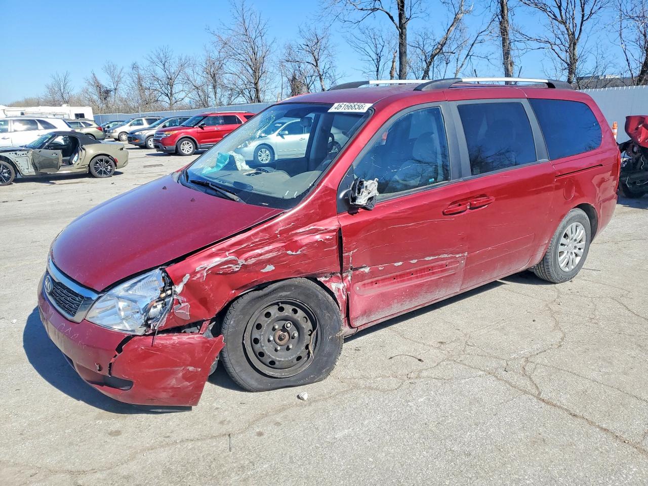 2011 Kia Sedona Lx Red vin: KNDMG4C7XB6364701