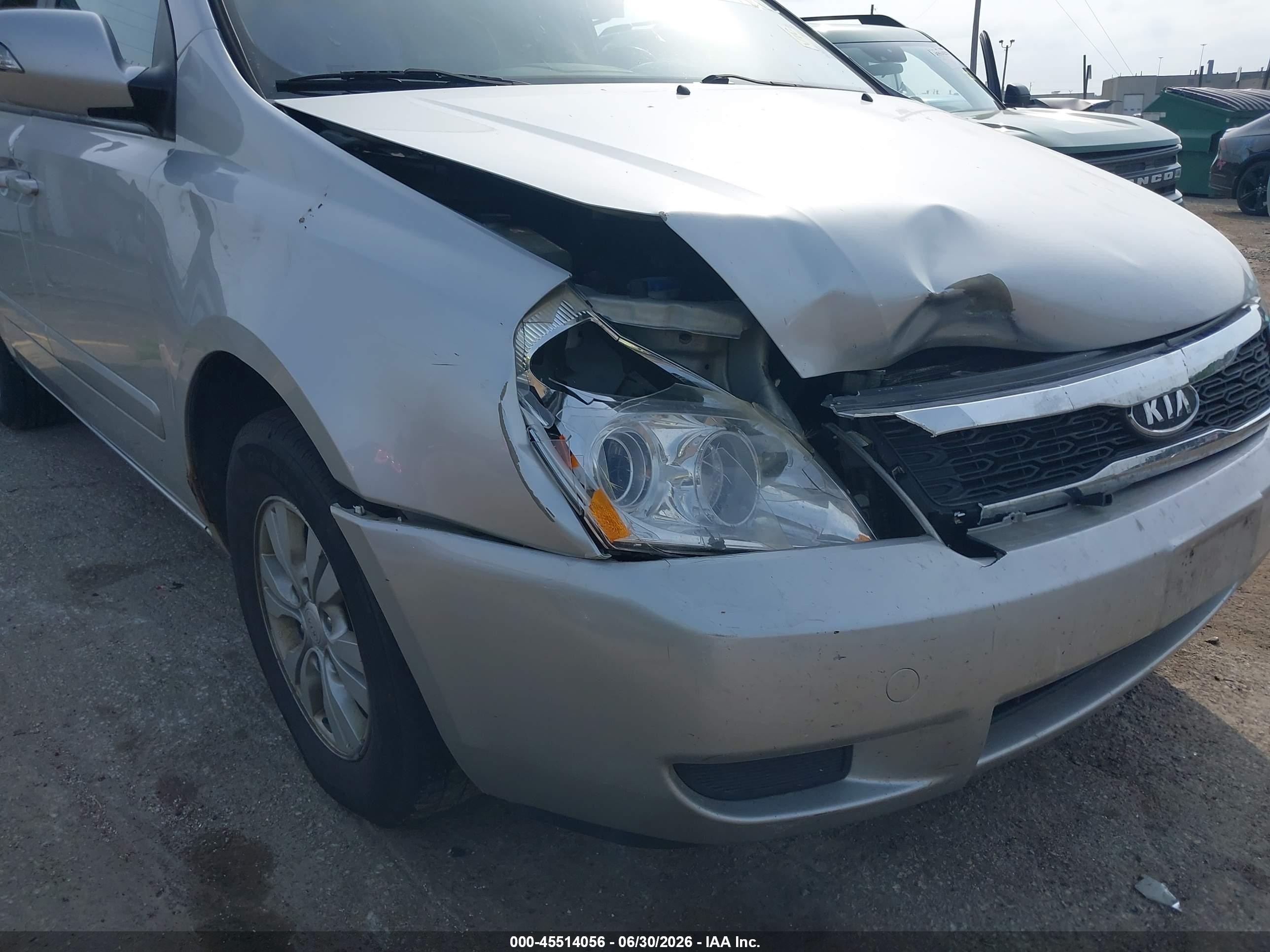 2012 Kia Sedona Lx Gray vin: KNDMG4C7XC6431508