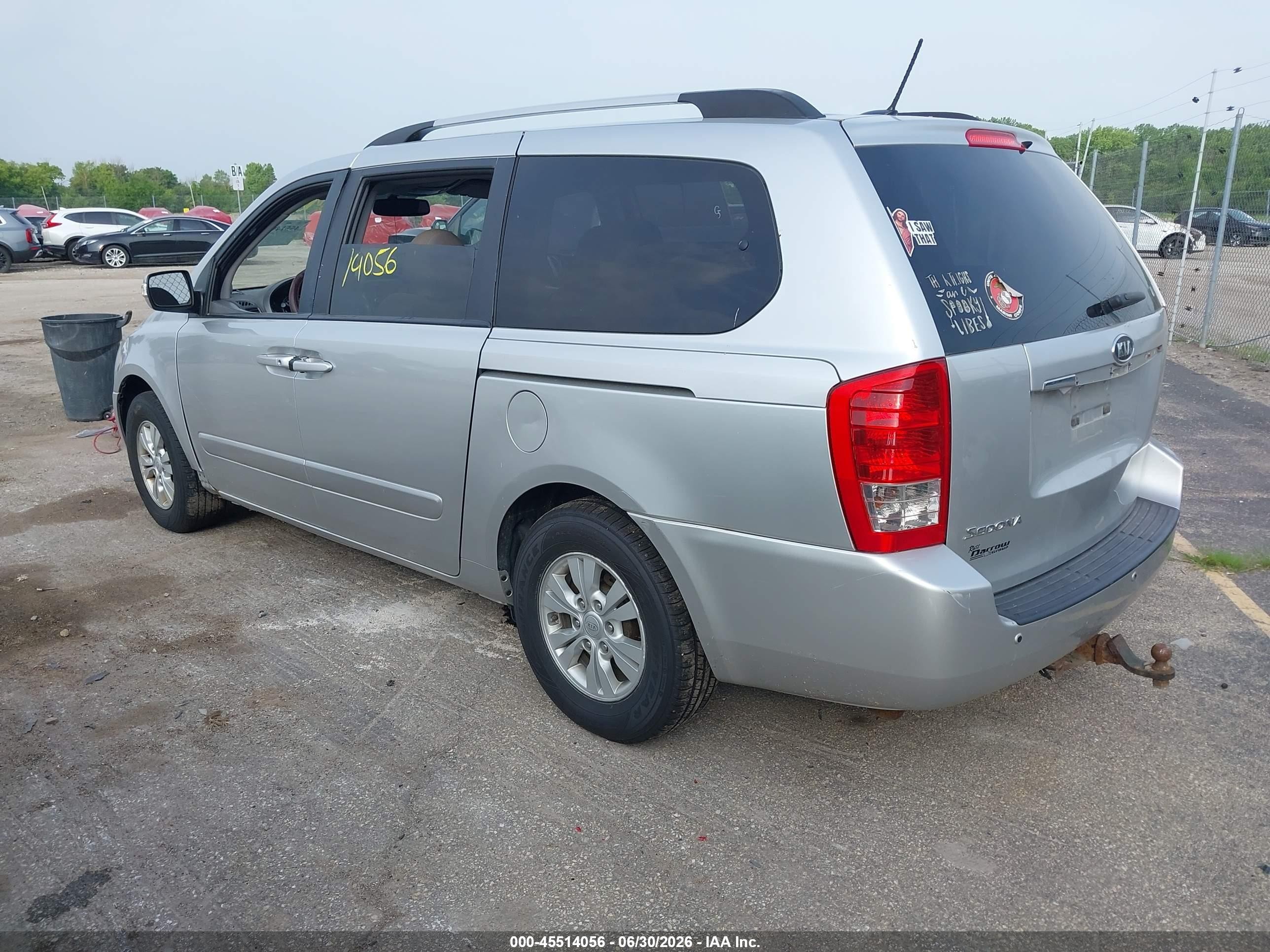 2012 Kia Sedona Lx Gray vin: KNDMG4C7XC6431508