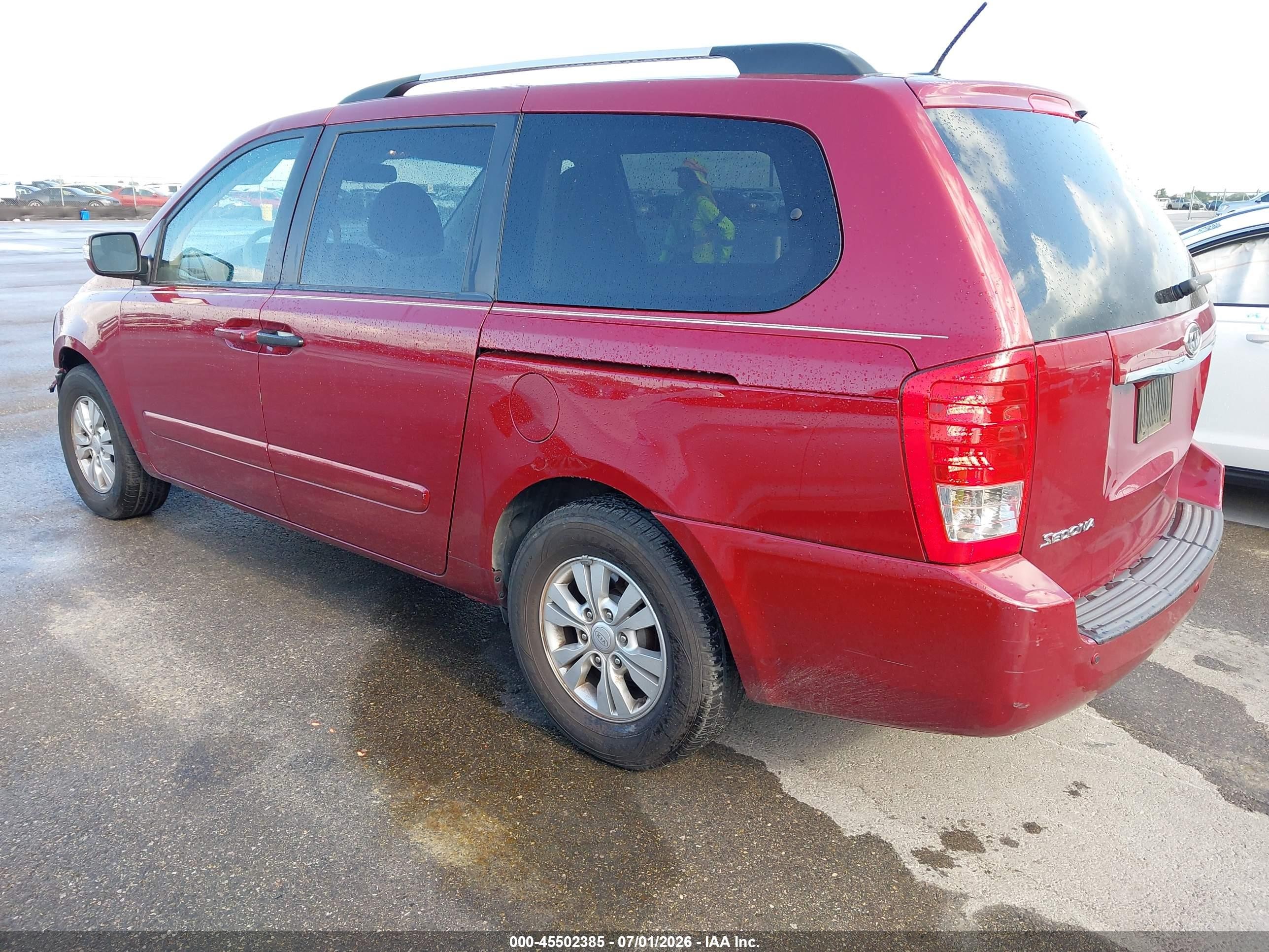 2012 Kia Sedona Lx Red vin: KNDMG4C7XC6432142