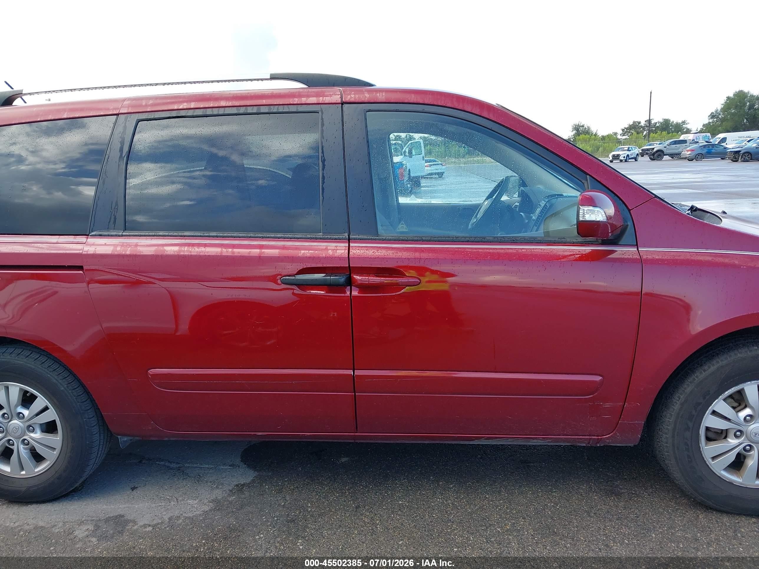 2012 Kia Sedona Lx Red vin: KNDMG4C7XC6432142