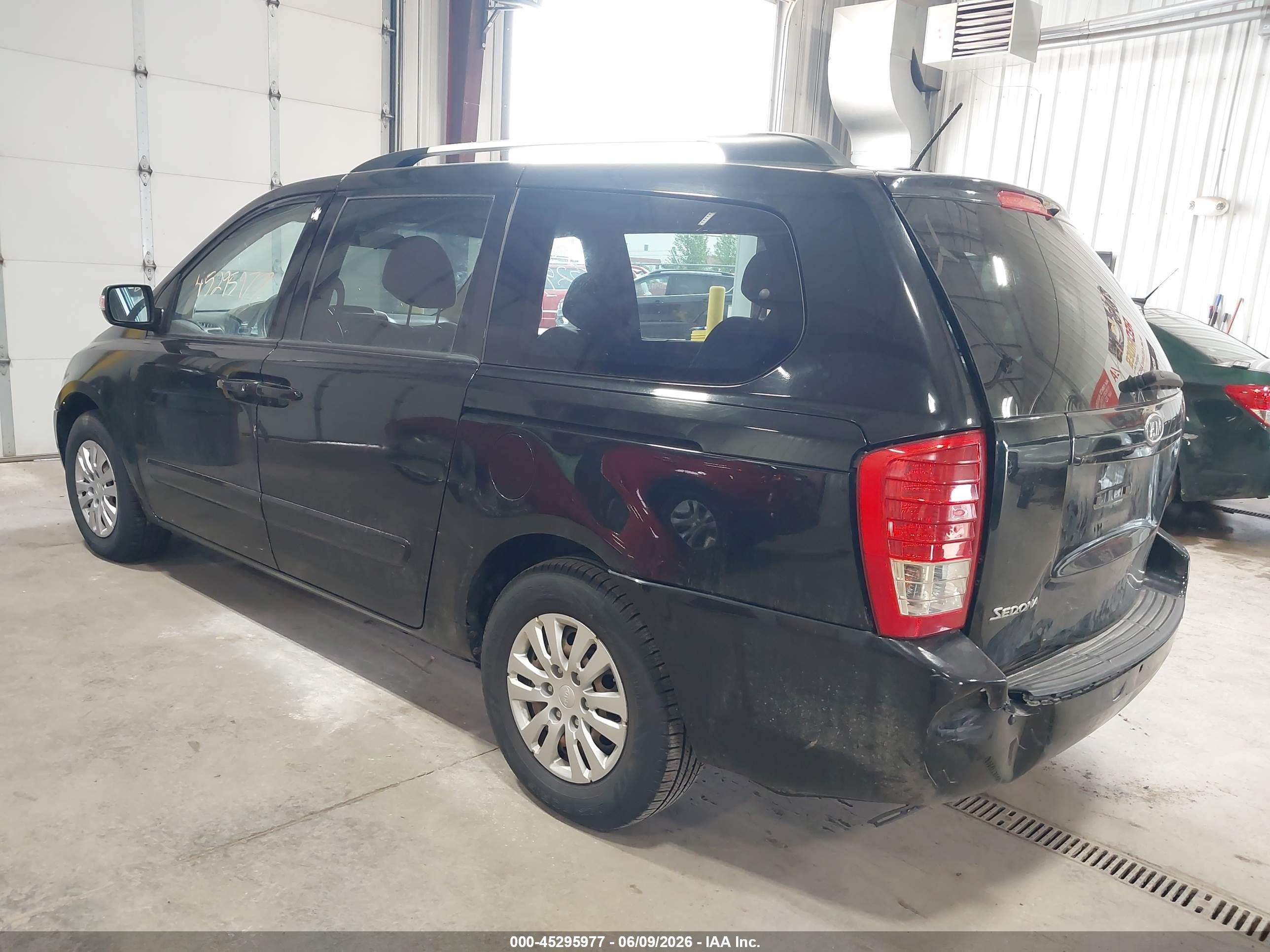 2012 Kia Sedona Lx Black vin: KNDMG4C7XC6445344