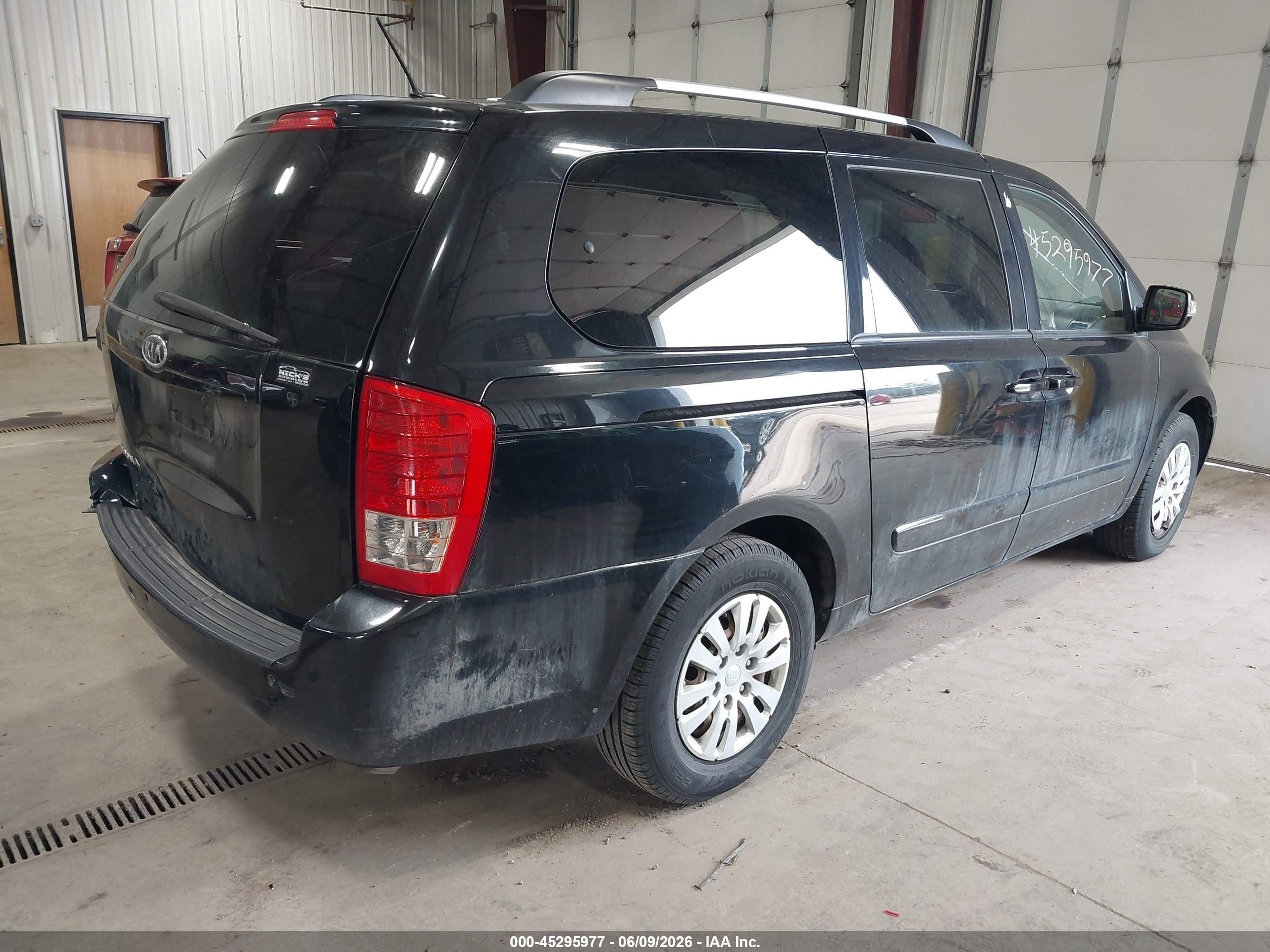2012 Kia Sedona Lx Black vin: KNDMG4C7XC6445344