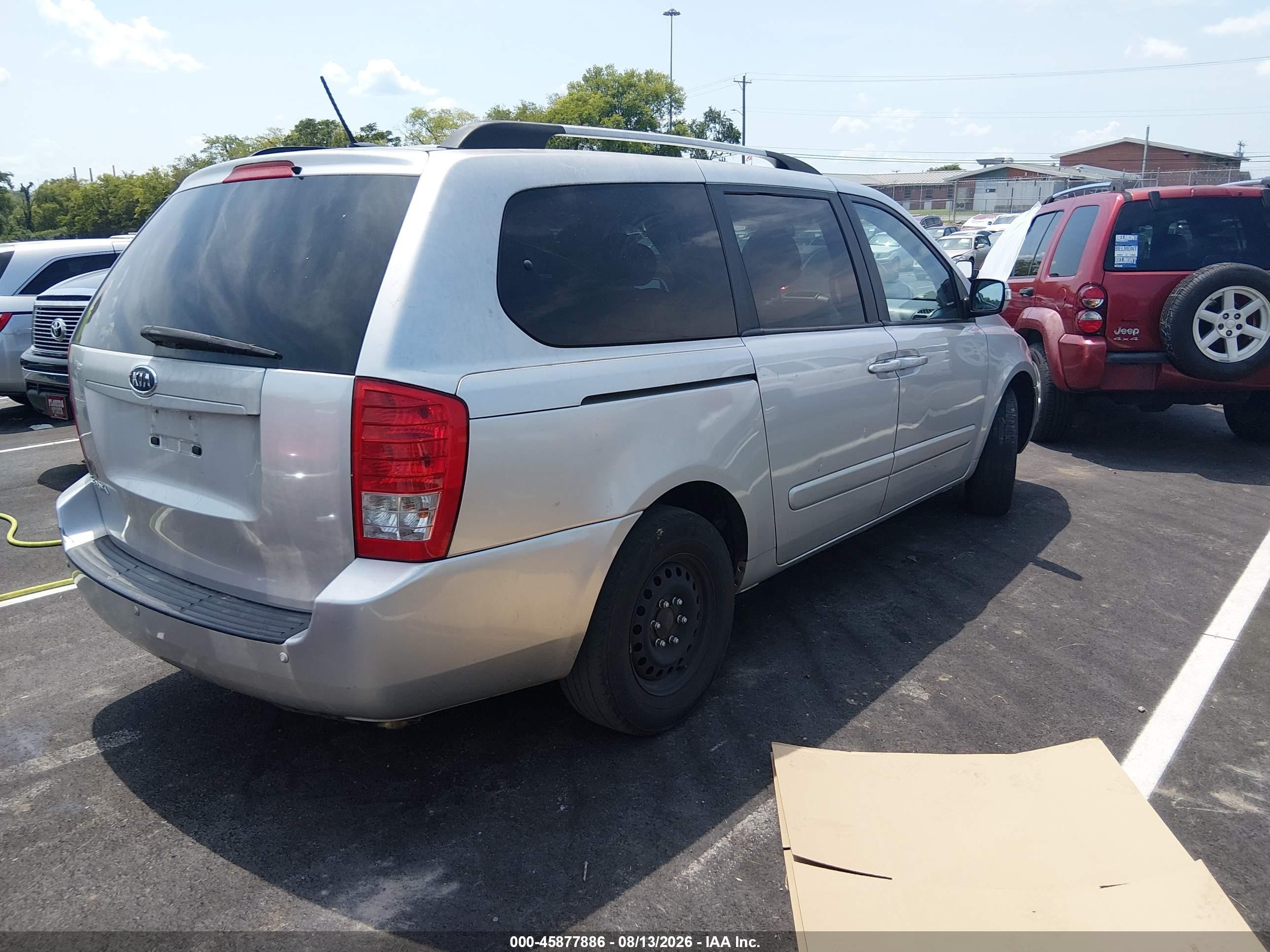 2012 Kia Sedona Lx Silver vin: KNDMG4C7XC6474665