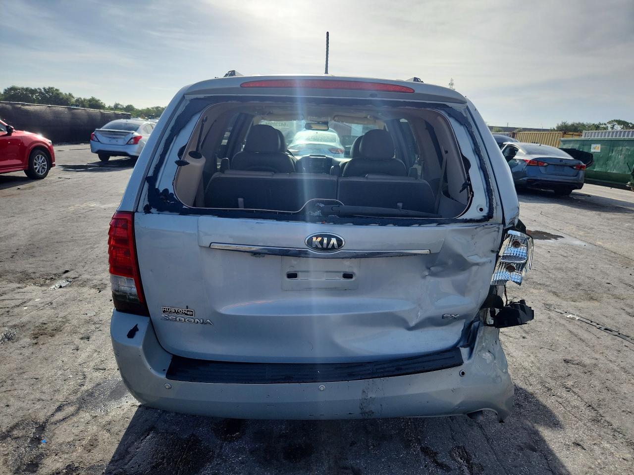 2014 Kia Sedona Ex White vin: KNDMH4C70E6588996