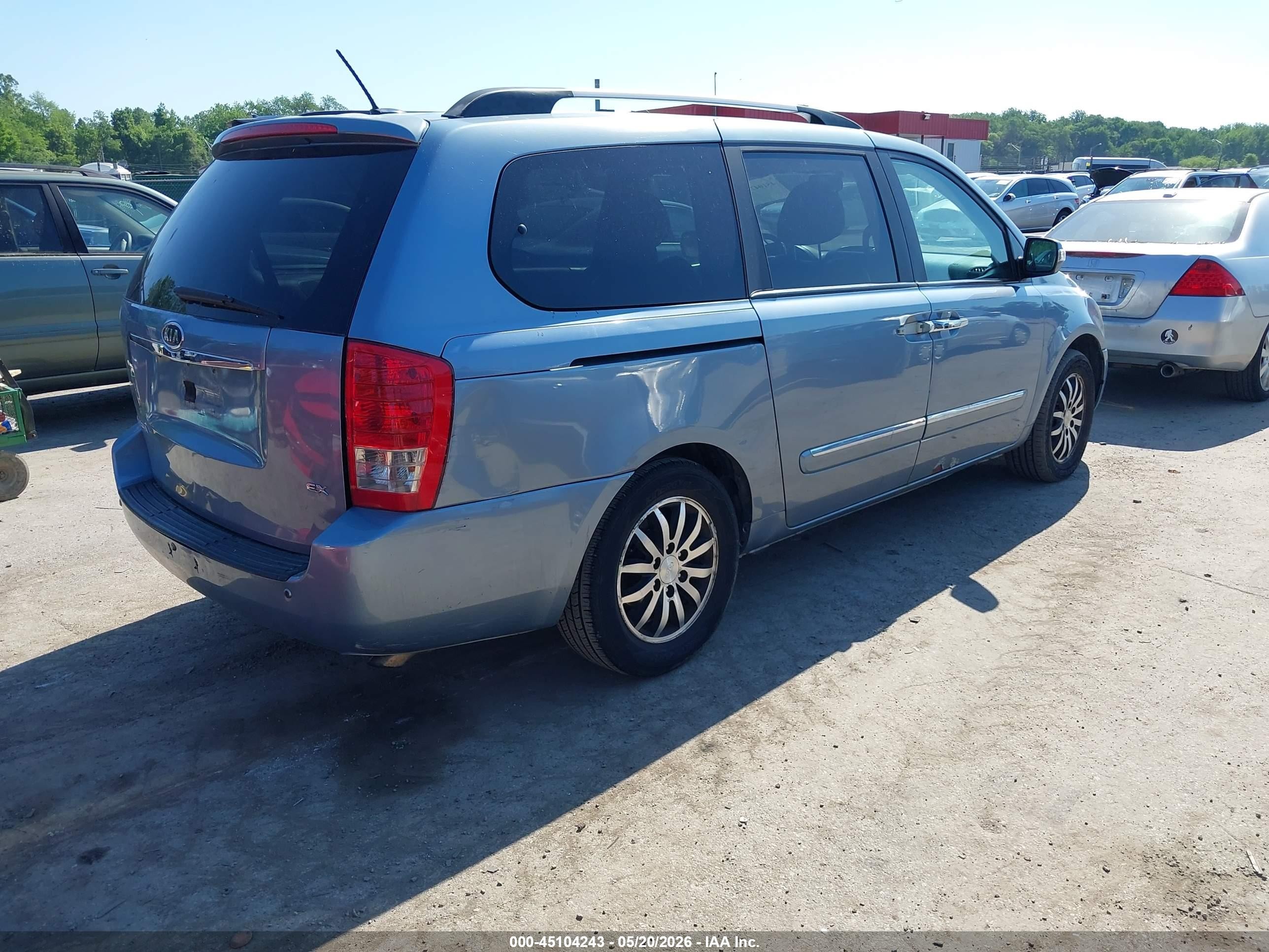 2012 Kia Sedona Ex Blue vin: KNDMH4C71C6422595