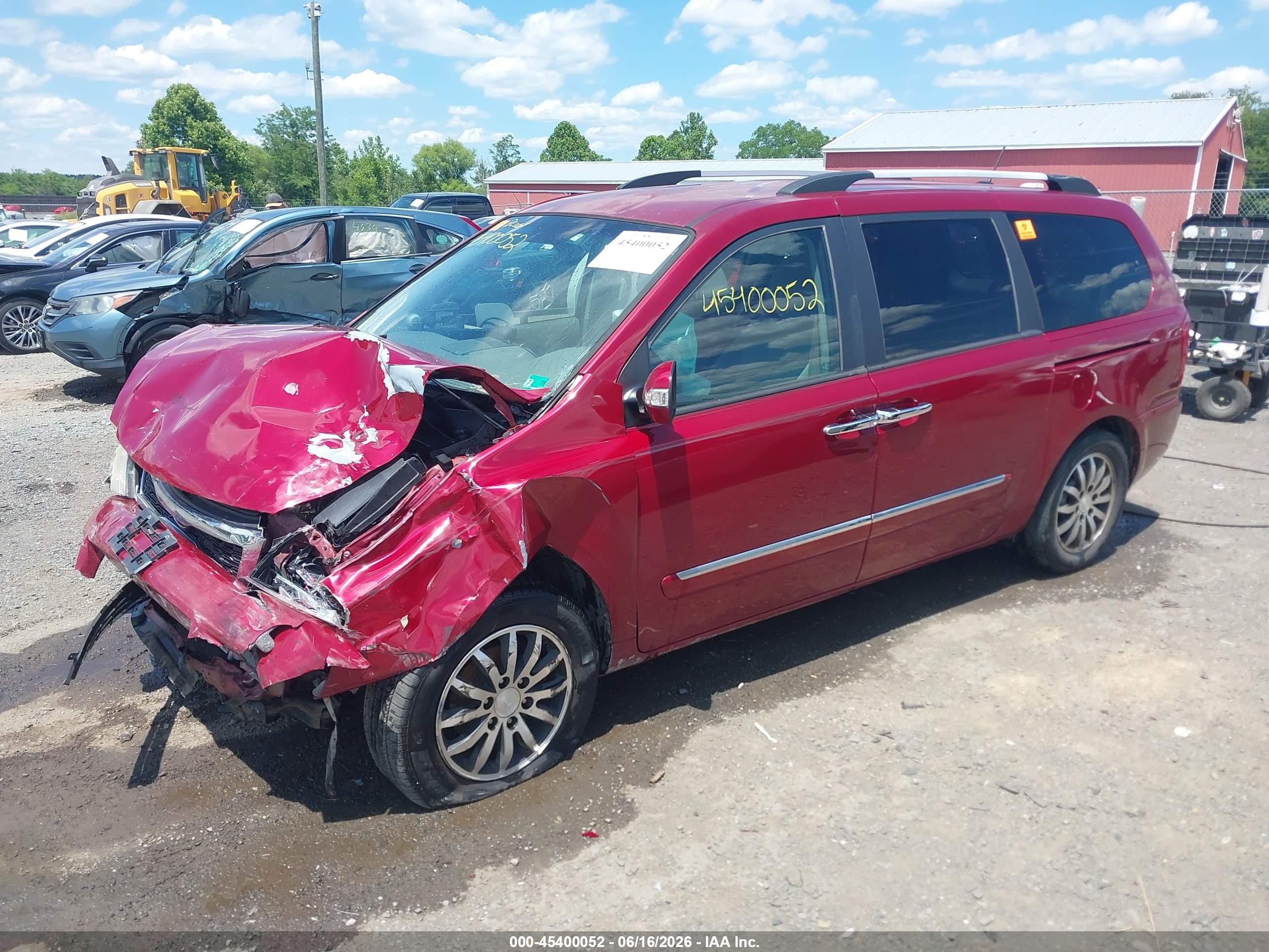 2012 Kia Sedona Ex Красный vin: KNDMH4C71C6468900