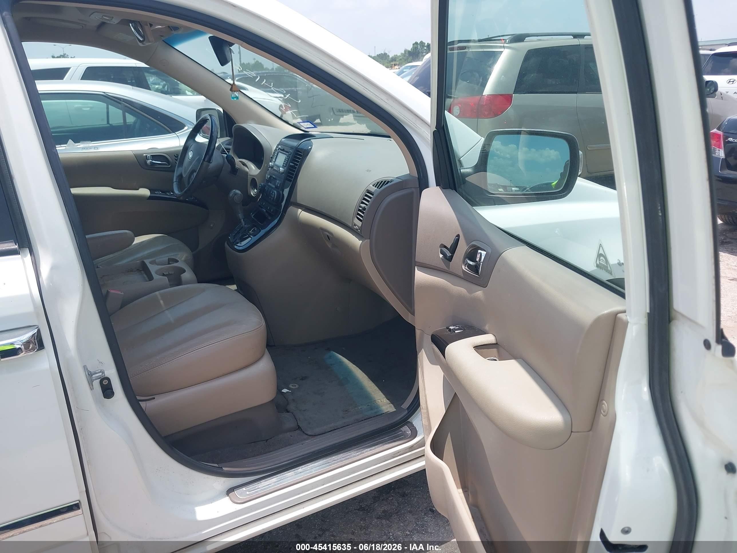 2012 Kia Sedona Ex White vin: KNDMH4C71C6485857