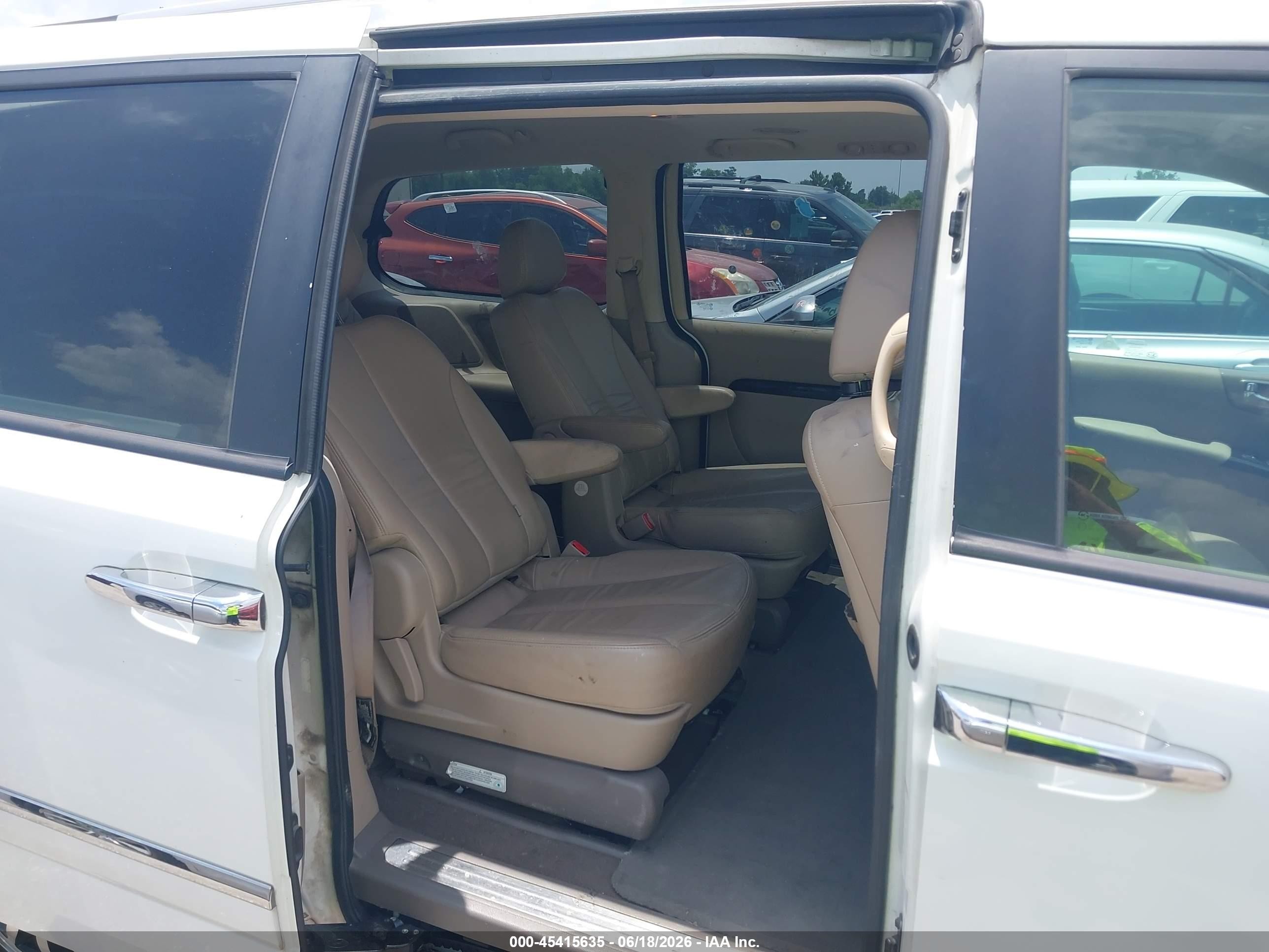 2012 Kia Sedona Ex White vin: KNDMH4C71C6485857