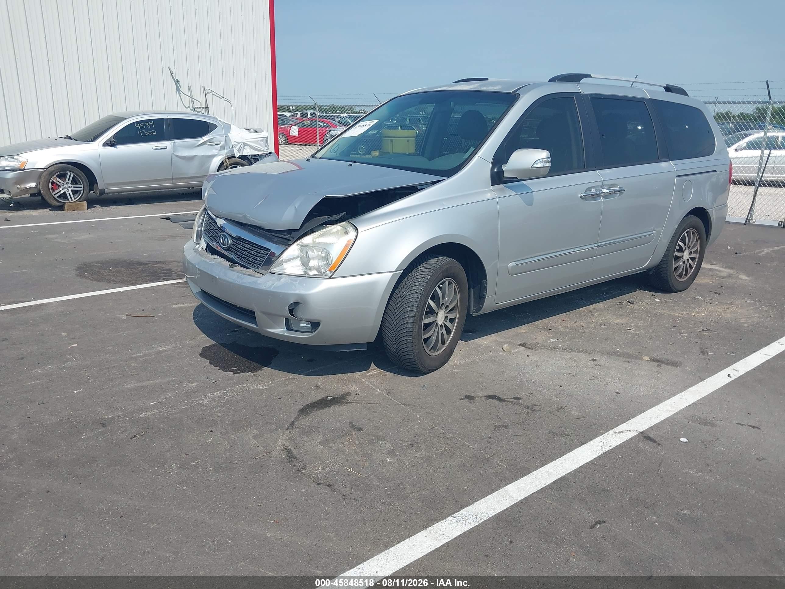 2012 Kia Sedona Ex Silver vin: KNDMH4C73C6501444