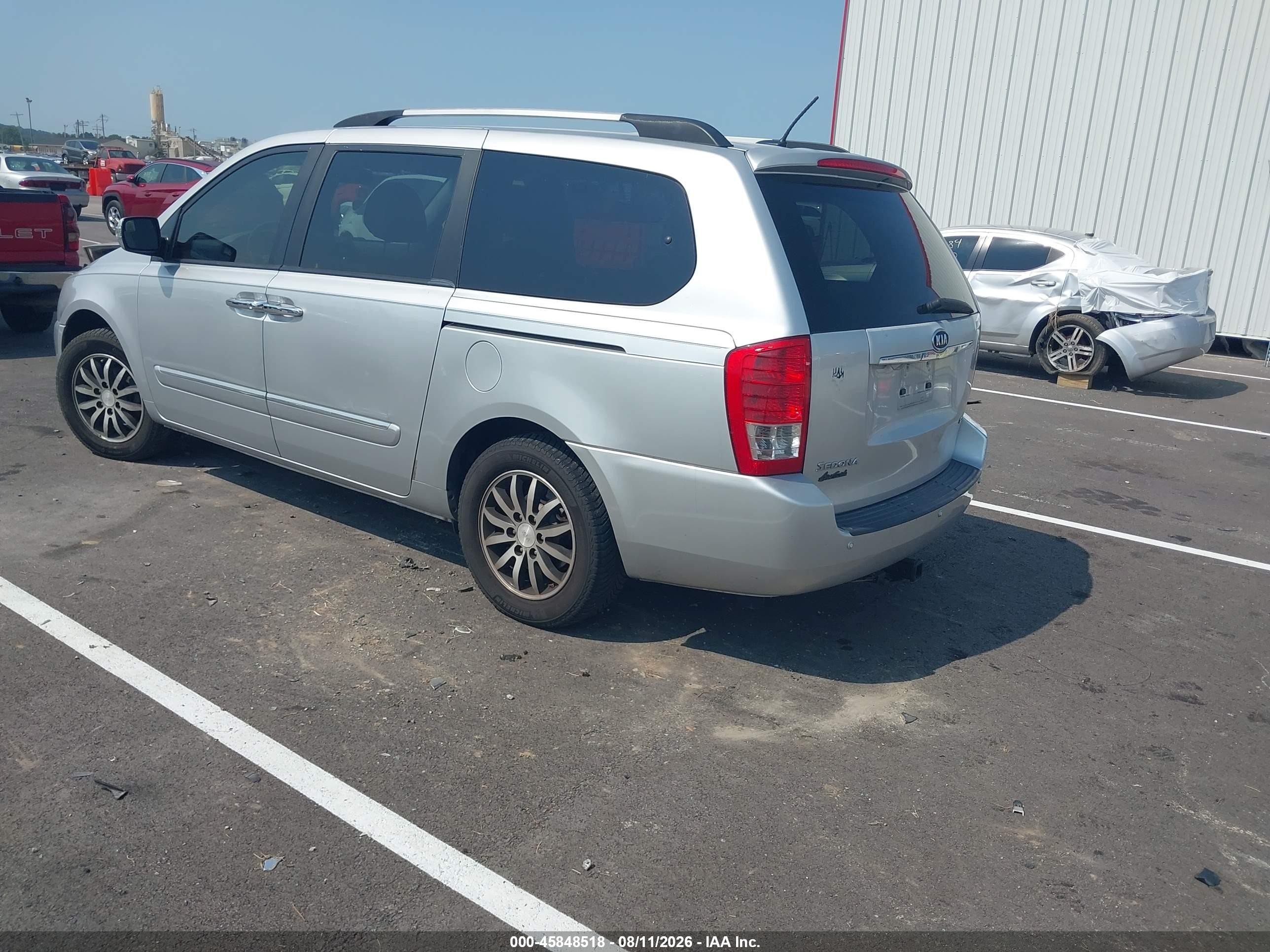 2012 Kia Sedona Ex Silver vin: KNDMH4C73C6501444